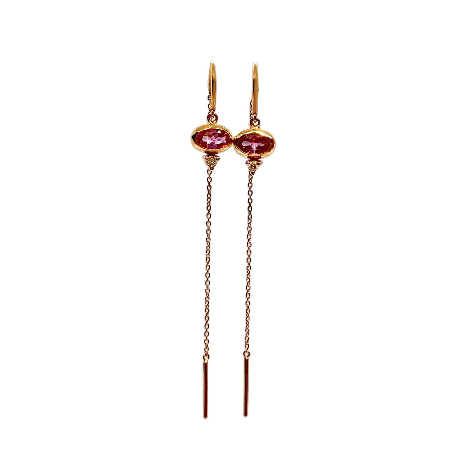 Long chain tourmaline earrings — Melina Fachidis (2)