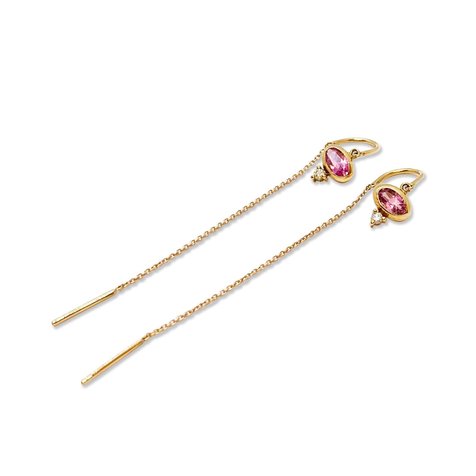 Long chain tourmaline earrings — Melina Fachidis (3)