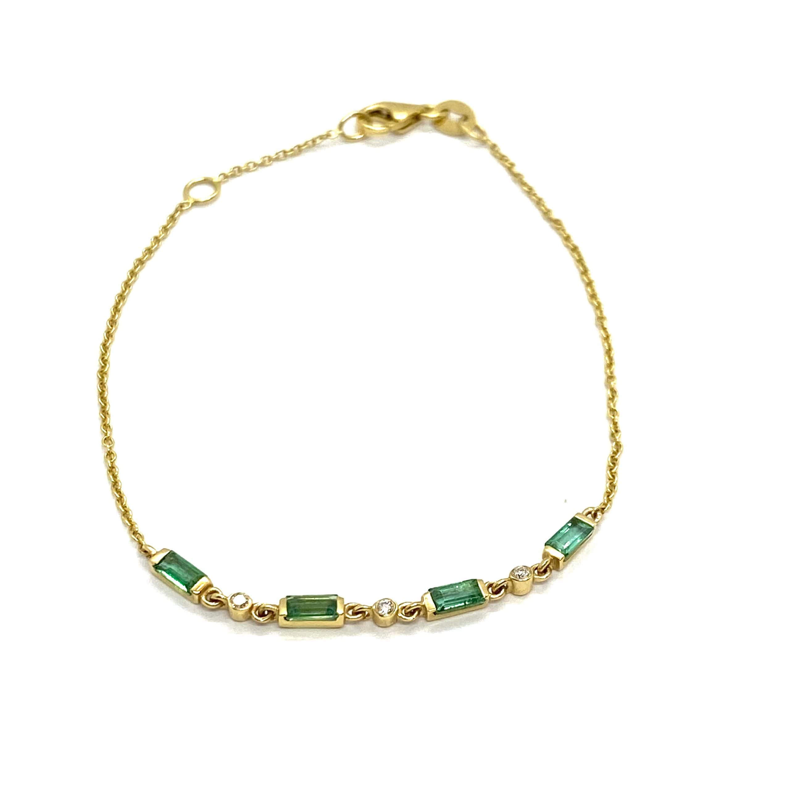 Baquette emeralds and diamonds bracelet — Melina Fachidis (4)