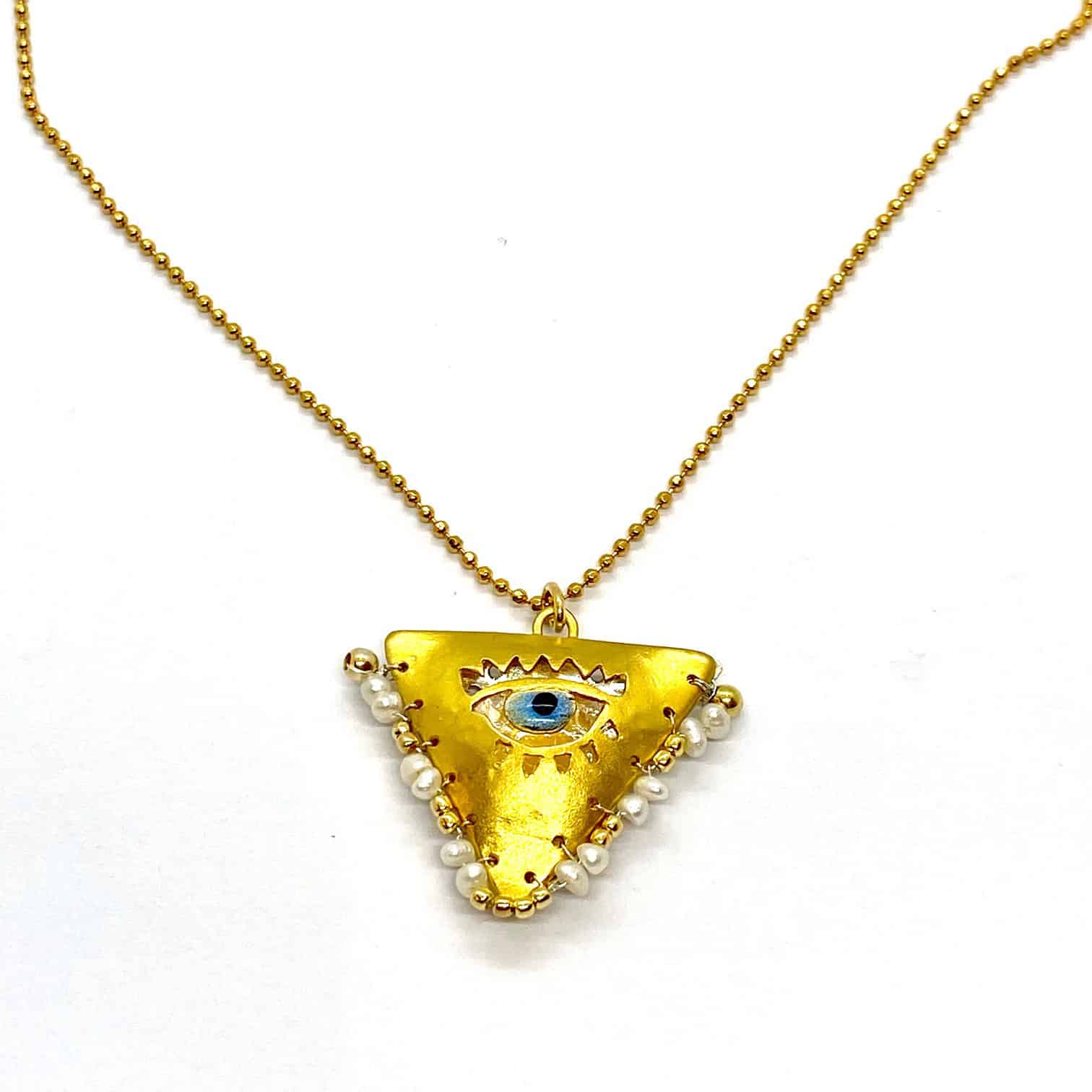 Triangular eye pendant — Melina Fachidis (2)