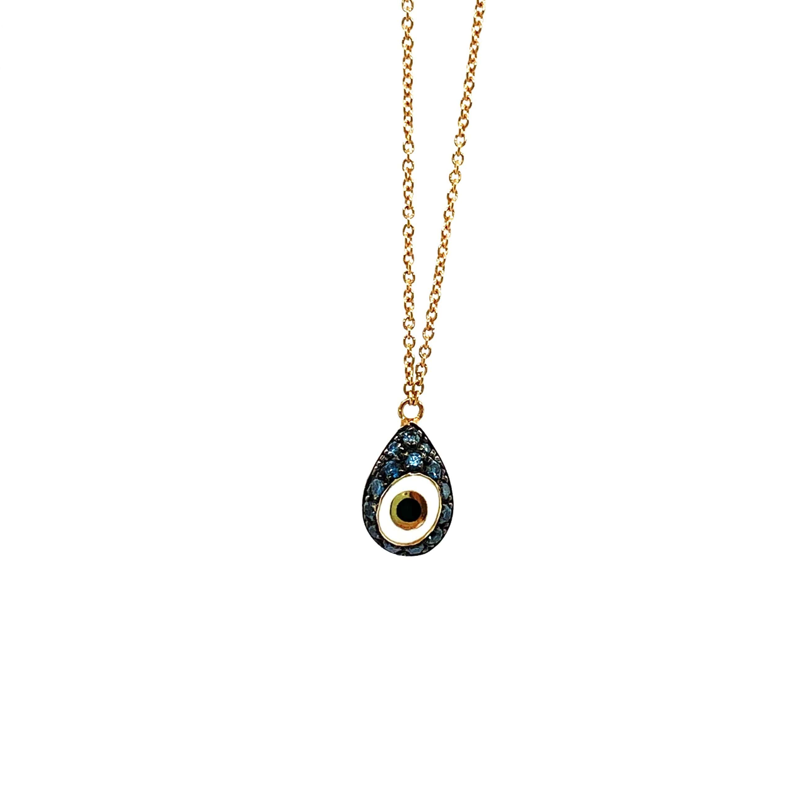 Drop shape diamond eye pendant — Melina Fachidis (4)