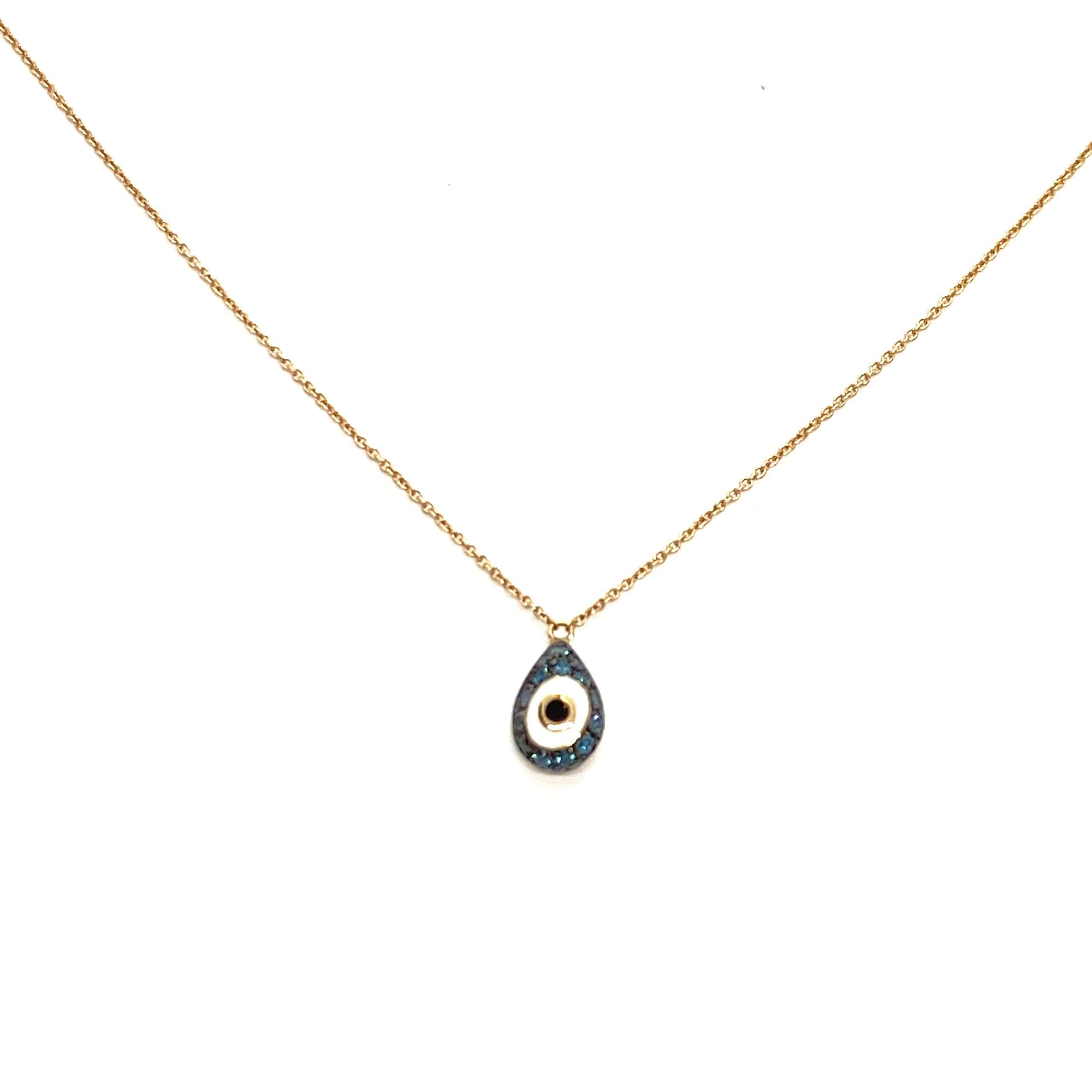 Drop shape diamond eye pendant — Melina Fachidis (5)