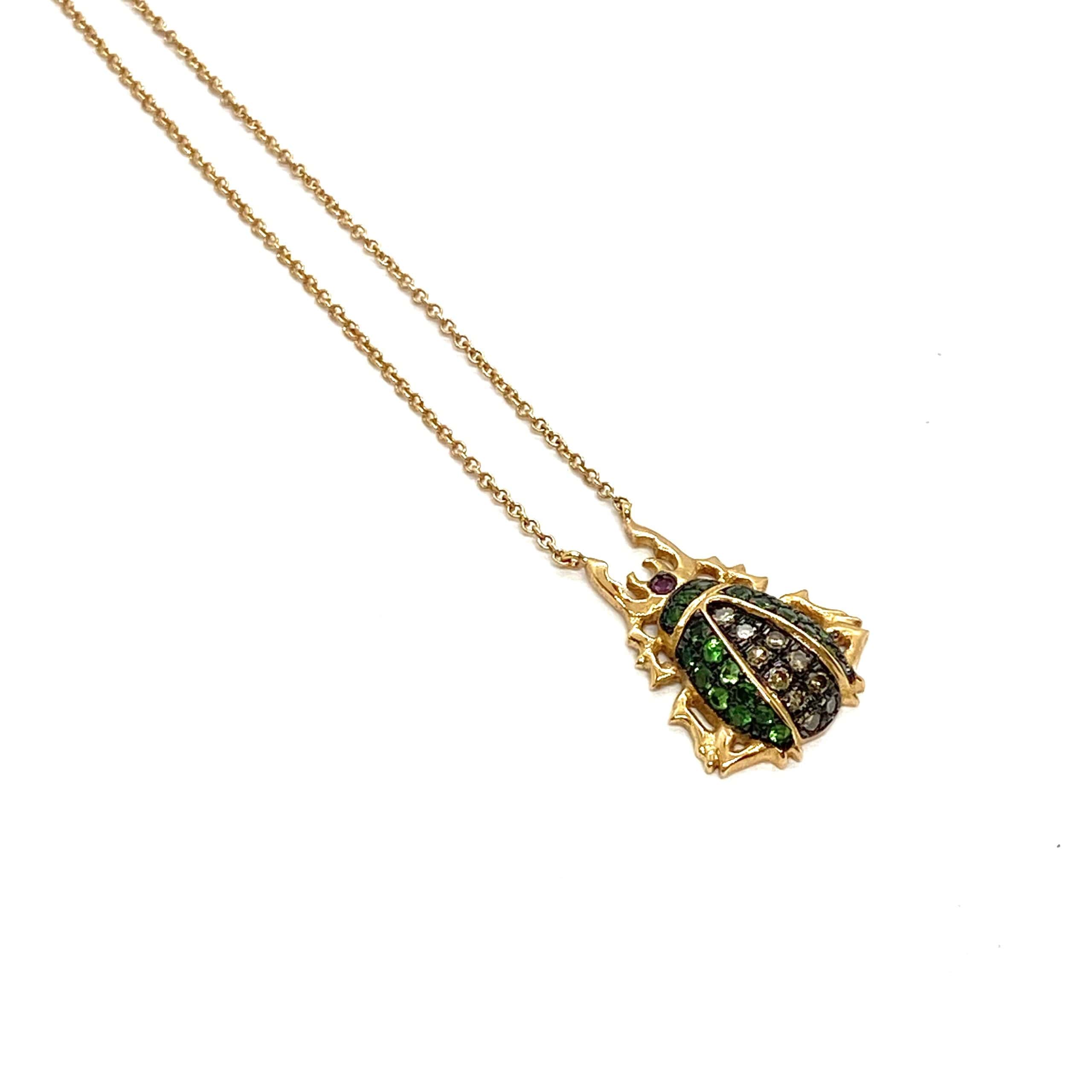 Beetle multi-stone pendant — Melina Fachidis (2)