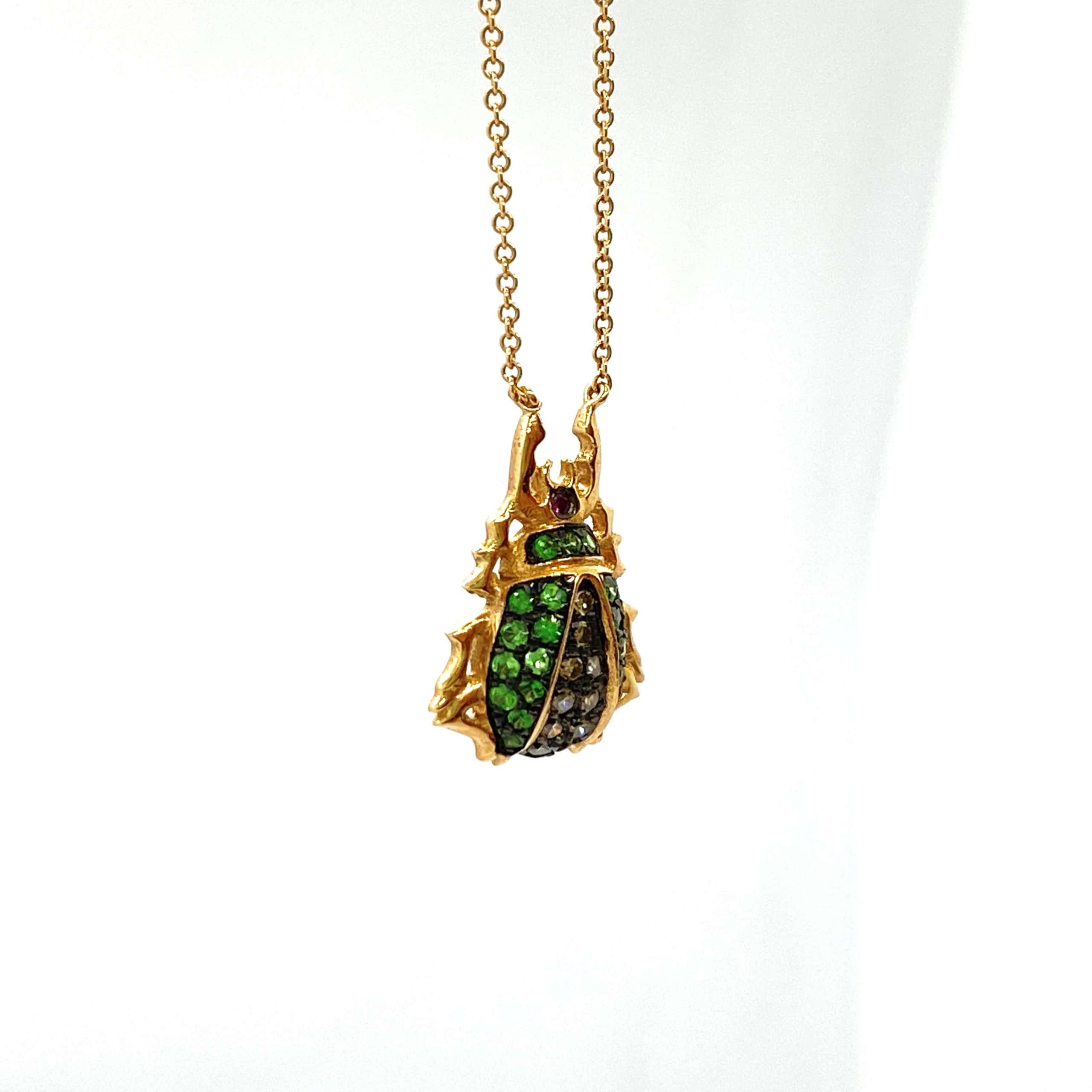 Beetle multi-stone pendant — Melina Fachidis (3)