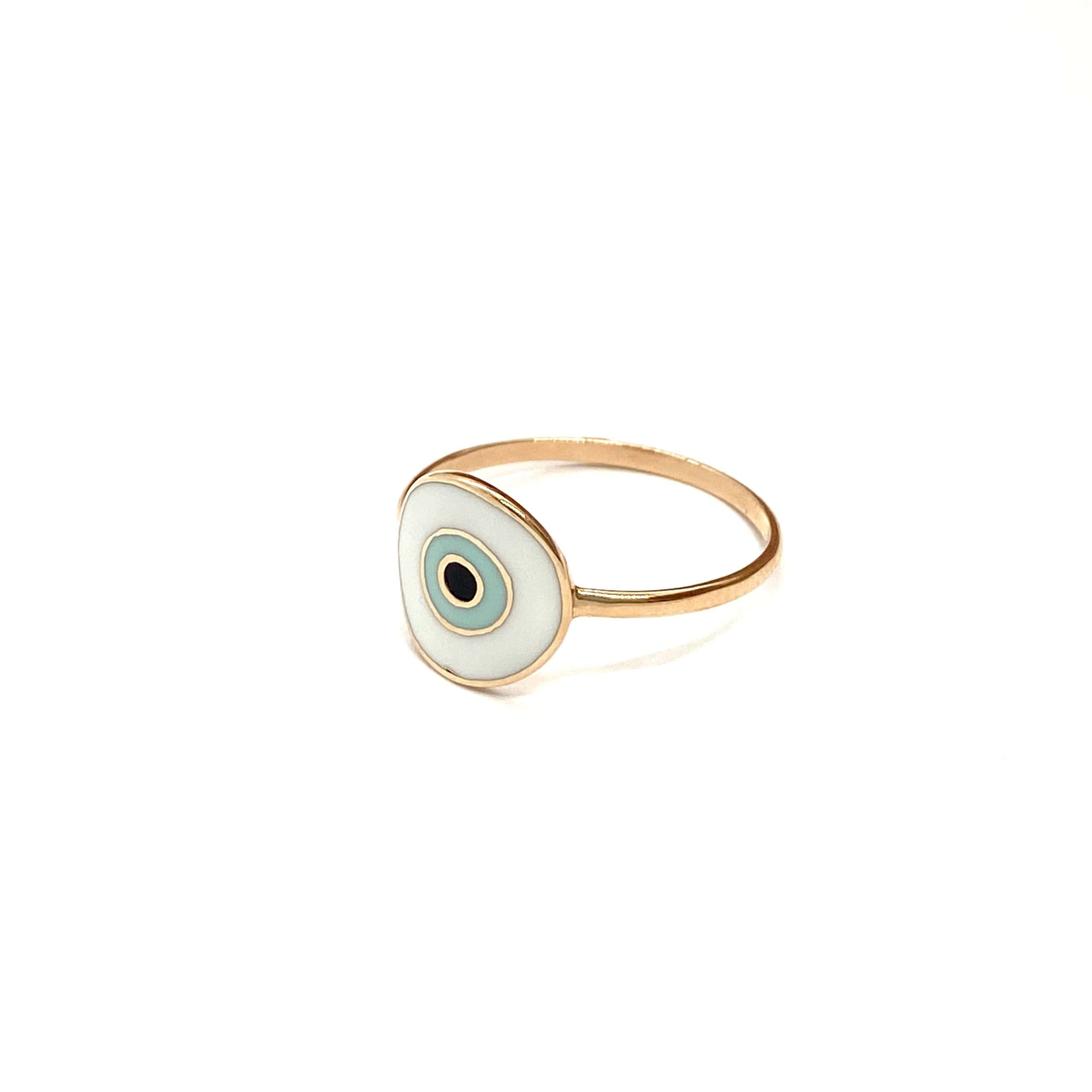 Round eye design enameled ring — Melina Fachidis (2)