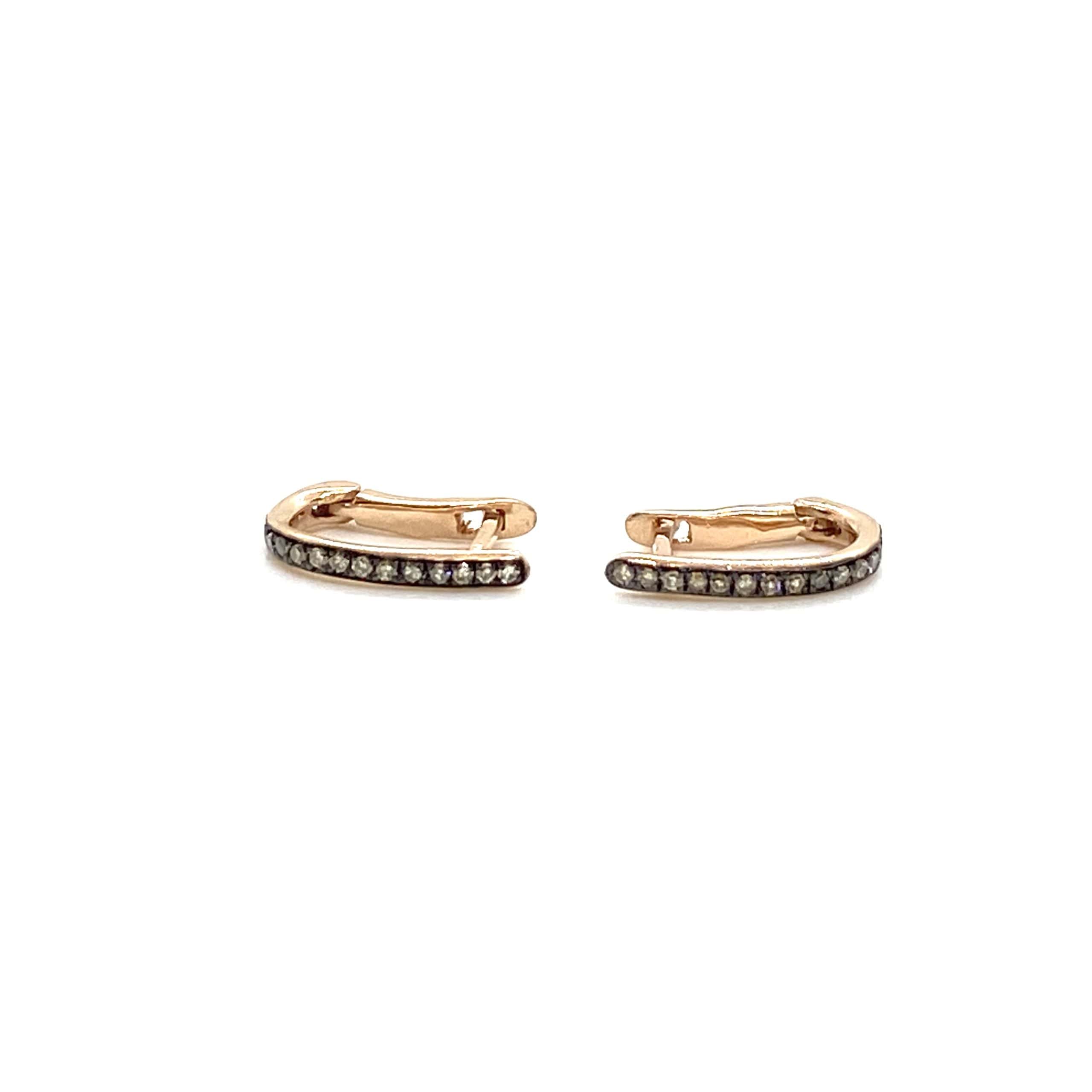 Oval brown diamond hoops — Melina Fachidis (6)