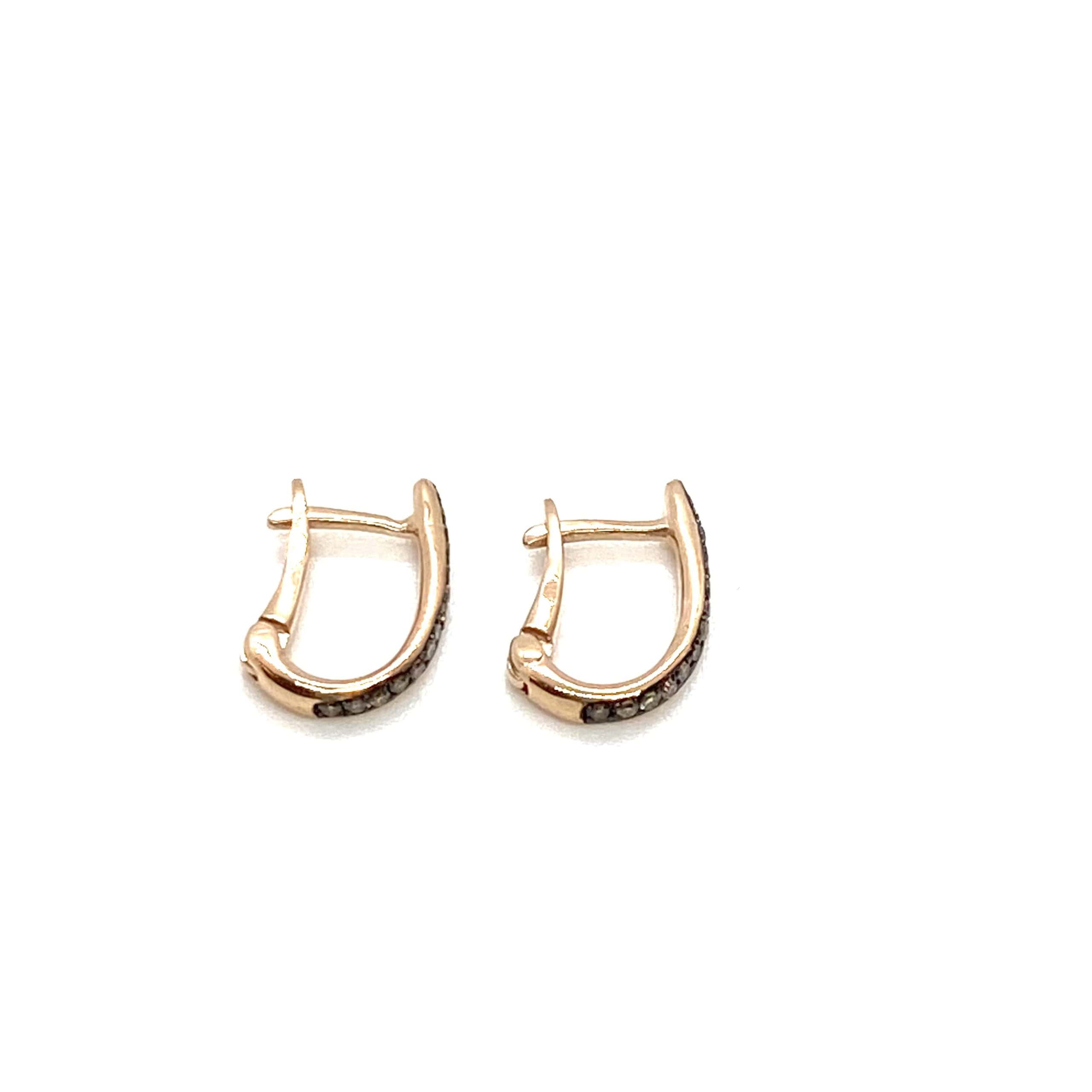 Oval brown diamond hoops — Melina Fachidis (5)