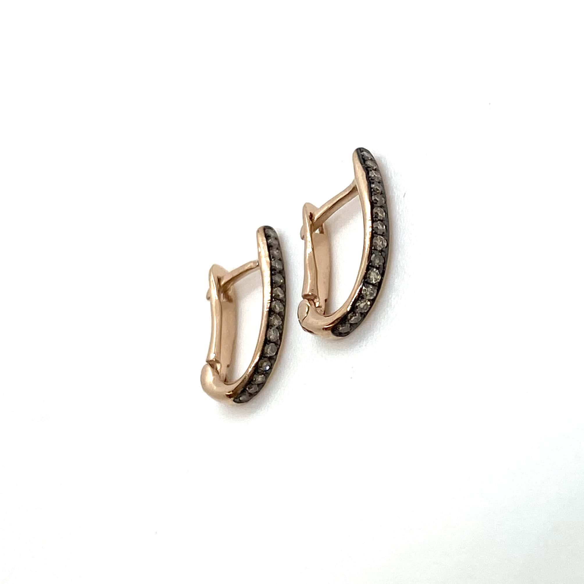 Oval brown diamond hoops — Melina Fachidis (4)