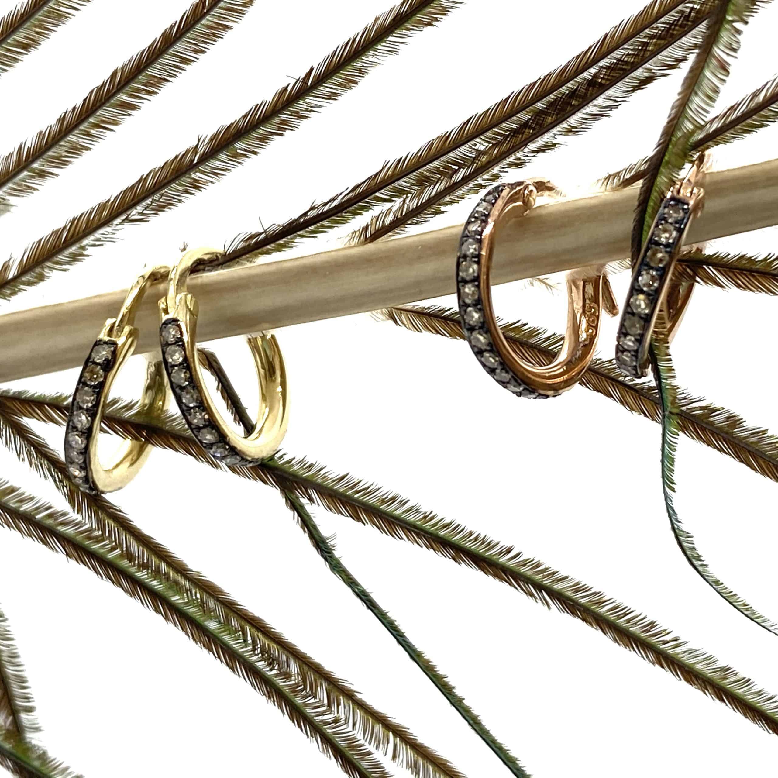 Tiny brown diamond hoops — Melina Fachidis (4)