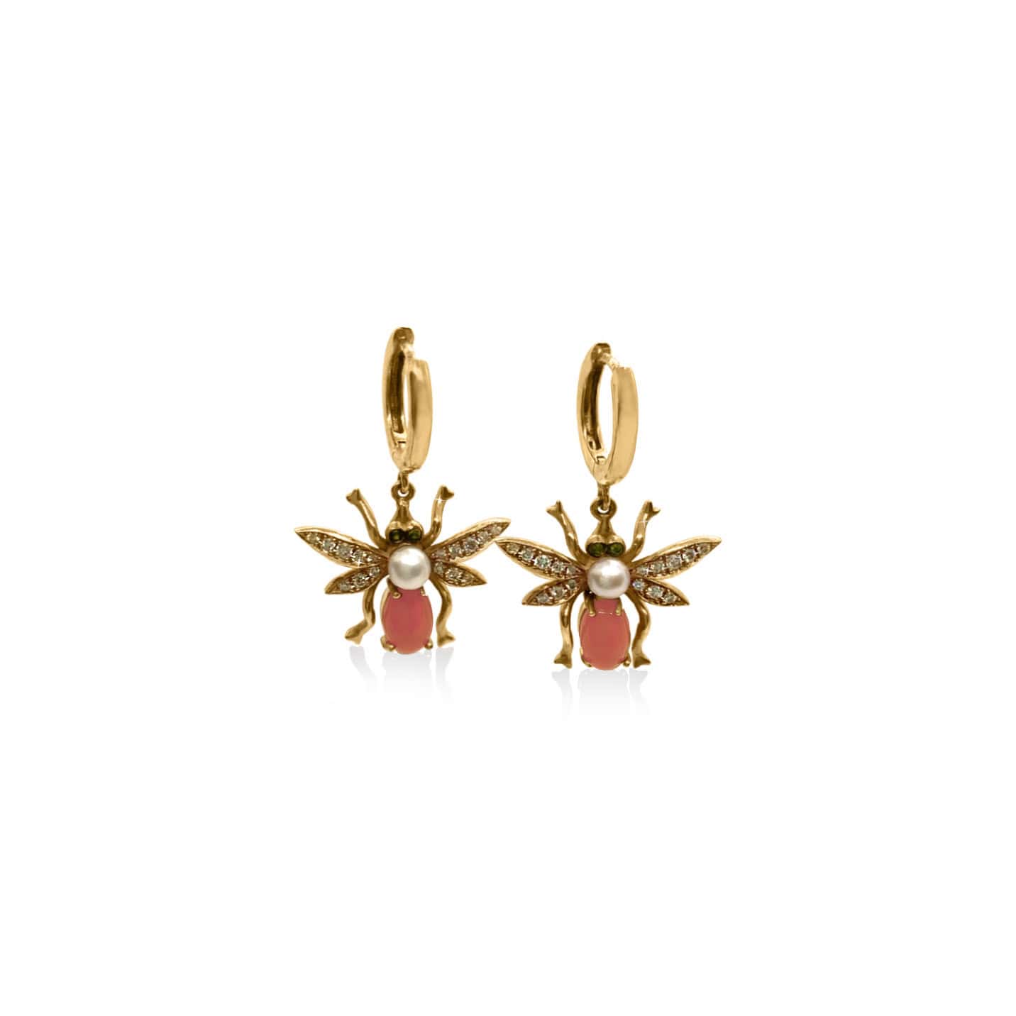 Dragonfly hoop earrings — Melina Fachidis