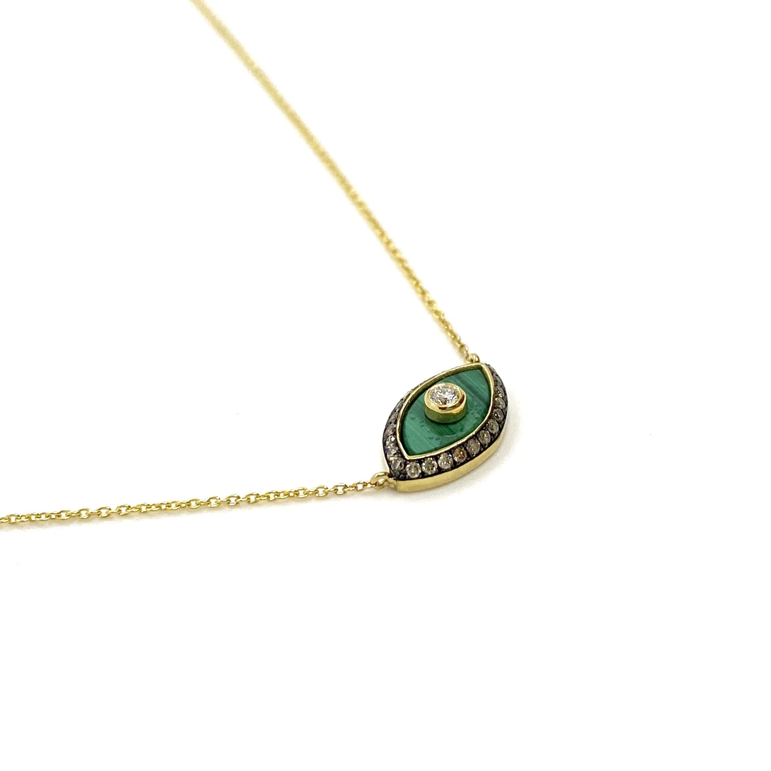 Malachite eye diamond pendant — Melina Fachidis (6)