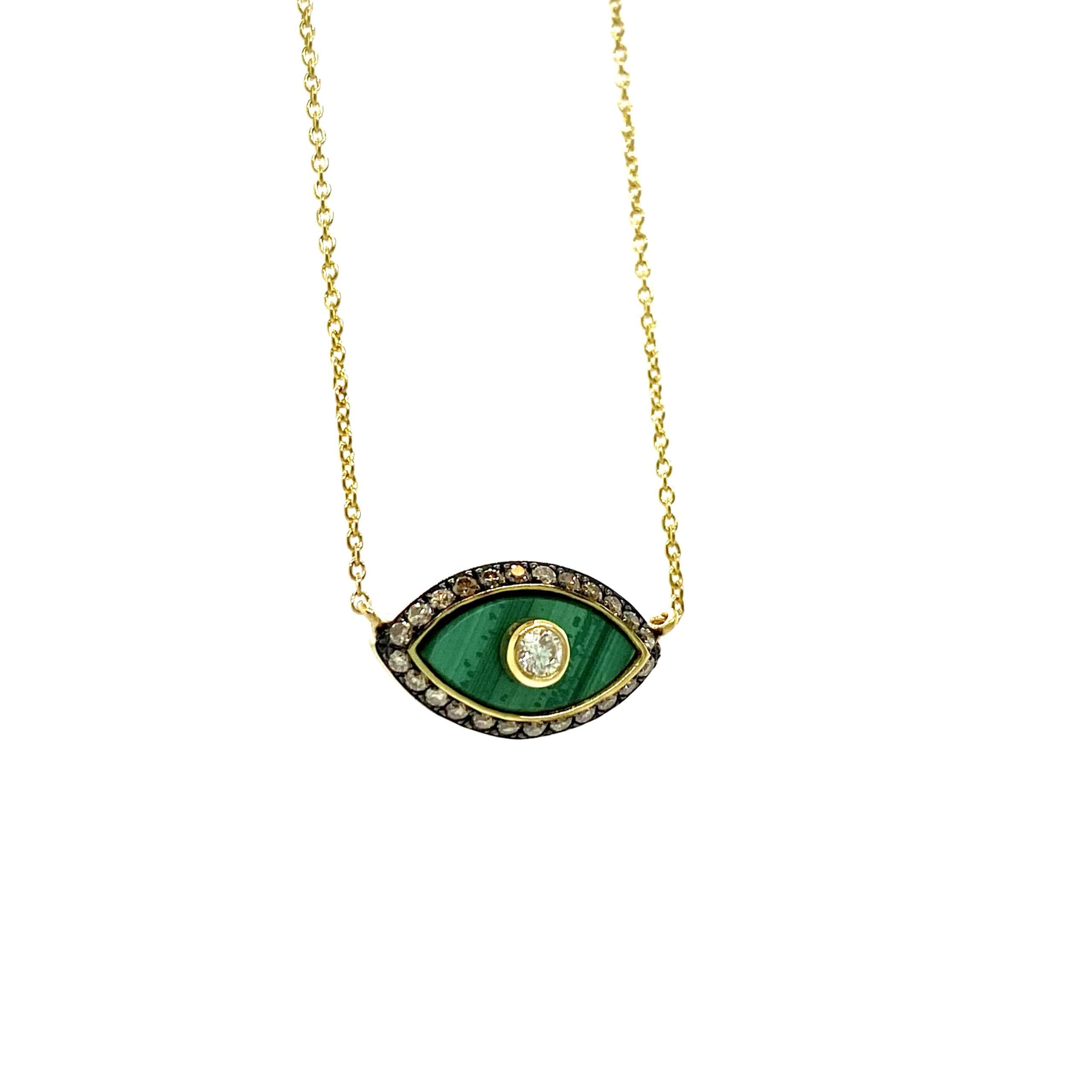 Malachite eye diamond pendant — Melina Fachidis (7)