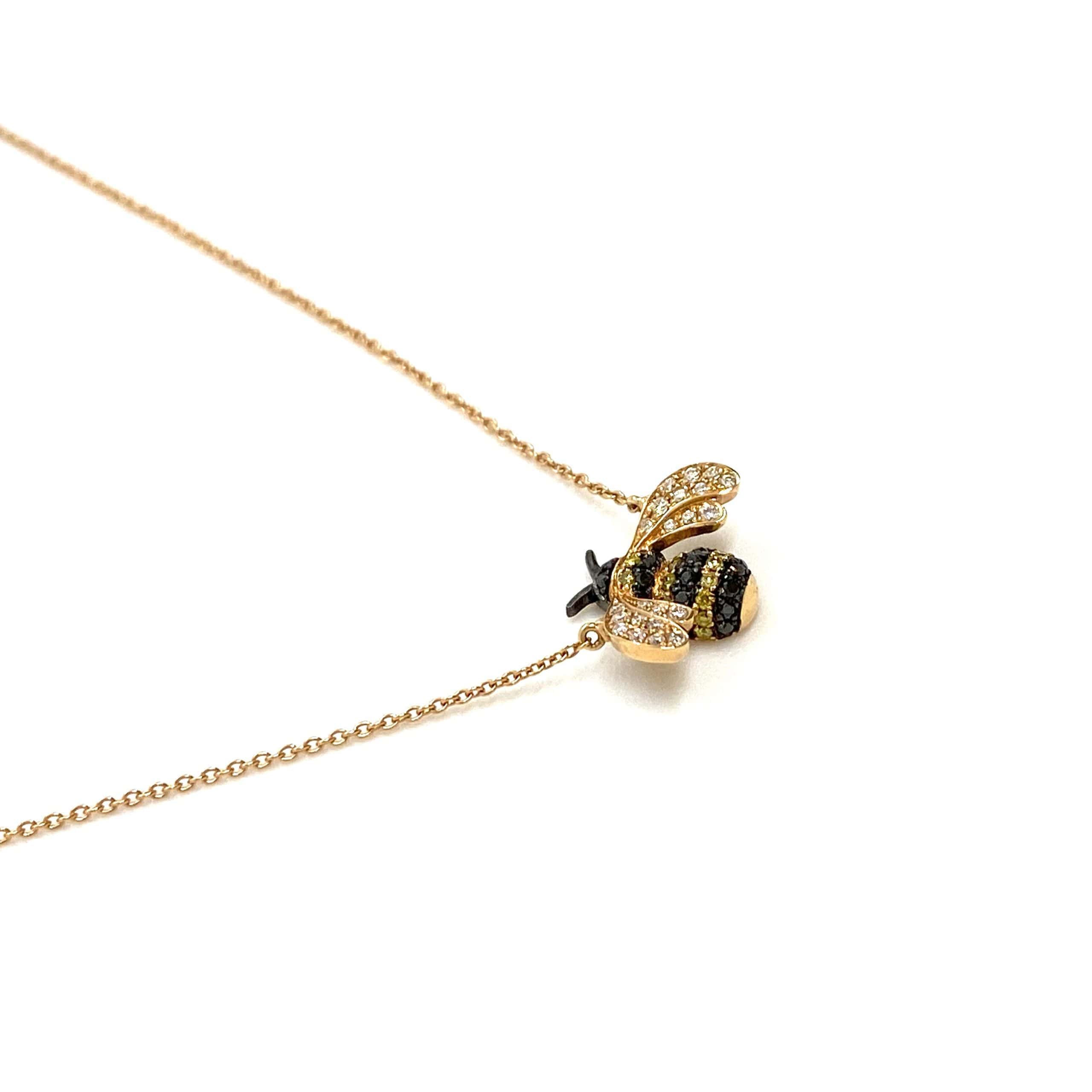 Busy bee diamond pendant — Melina Fachidis (4)