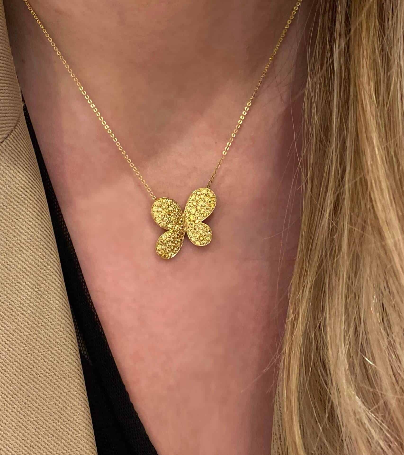 Yellow sapphires butterfly pendant — Melina Fachidis (4)