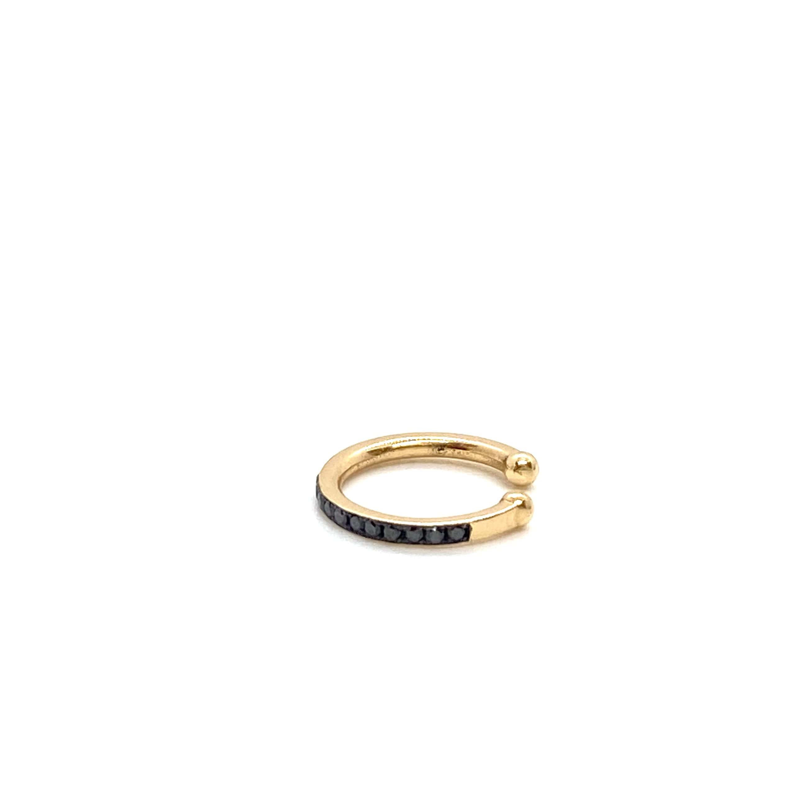 Black diamond single cuff earring — Melina Fachidis (3)