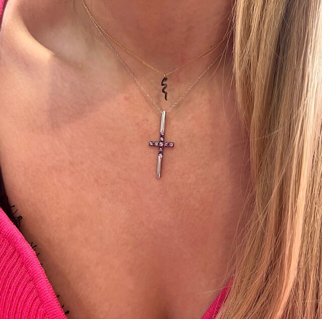 Pink sapphire minimal cross — Melina Fachidis (5)