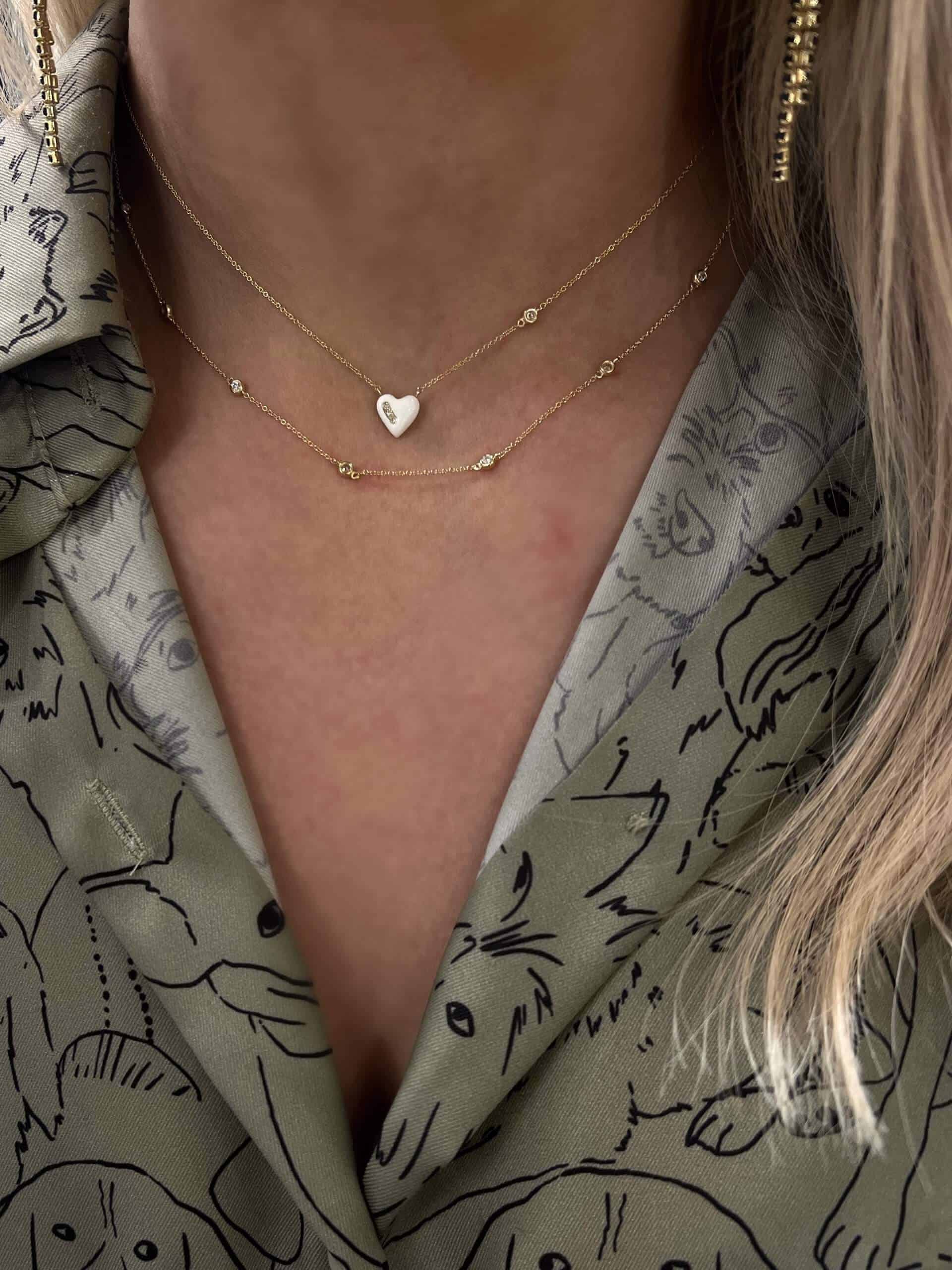 Nine diamond chain necklace — Melina Fachidis (6)