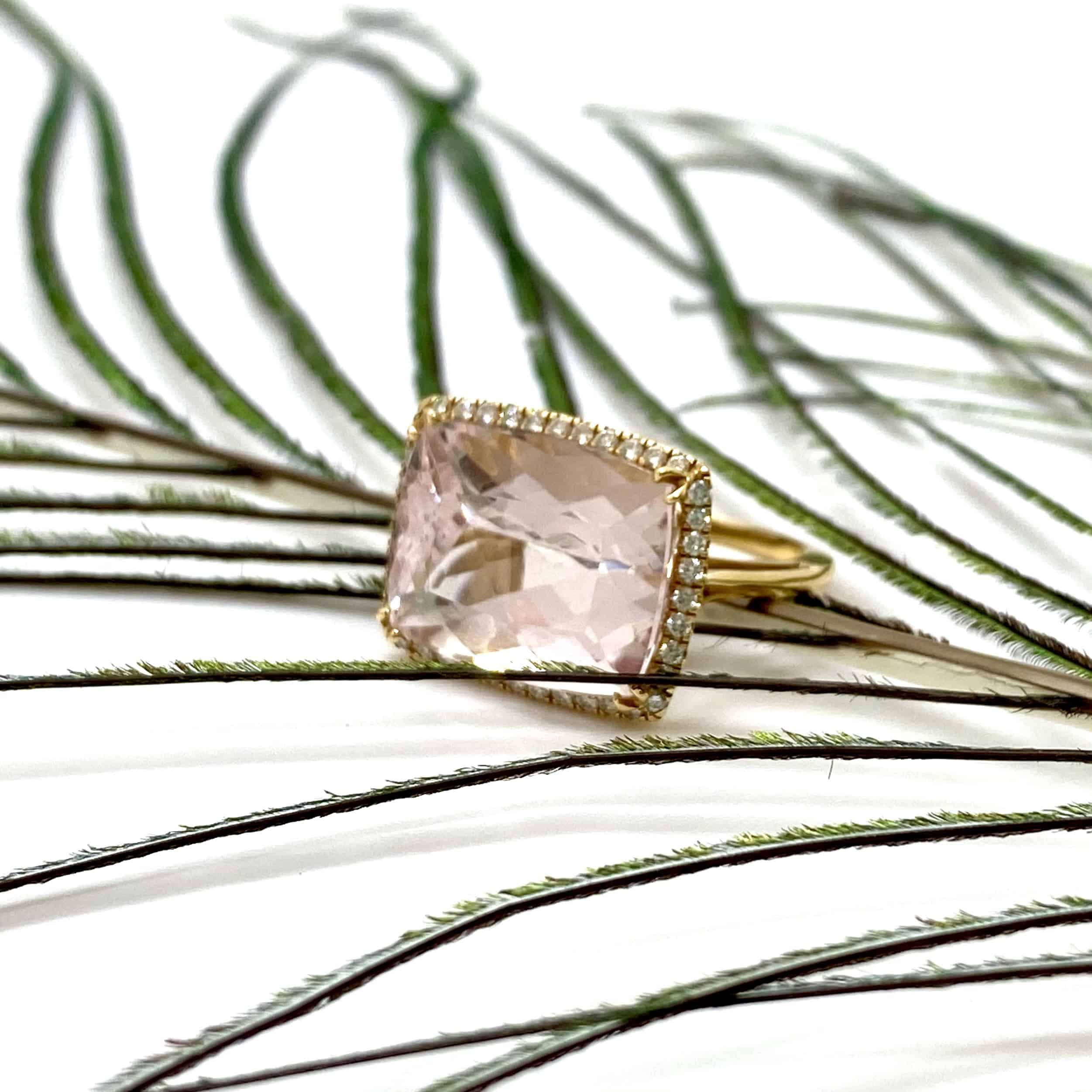 Morganite diamond solitaire ring — Melina Fachidis (2)