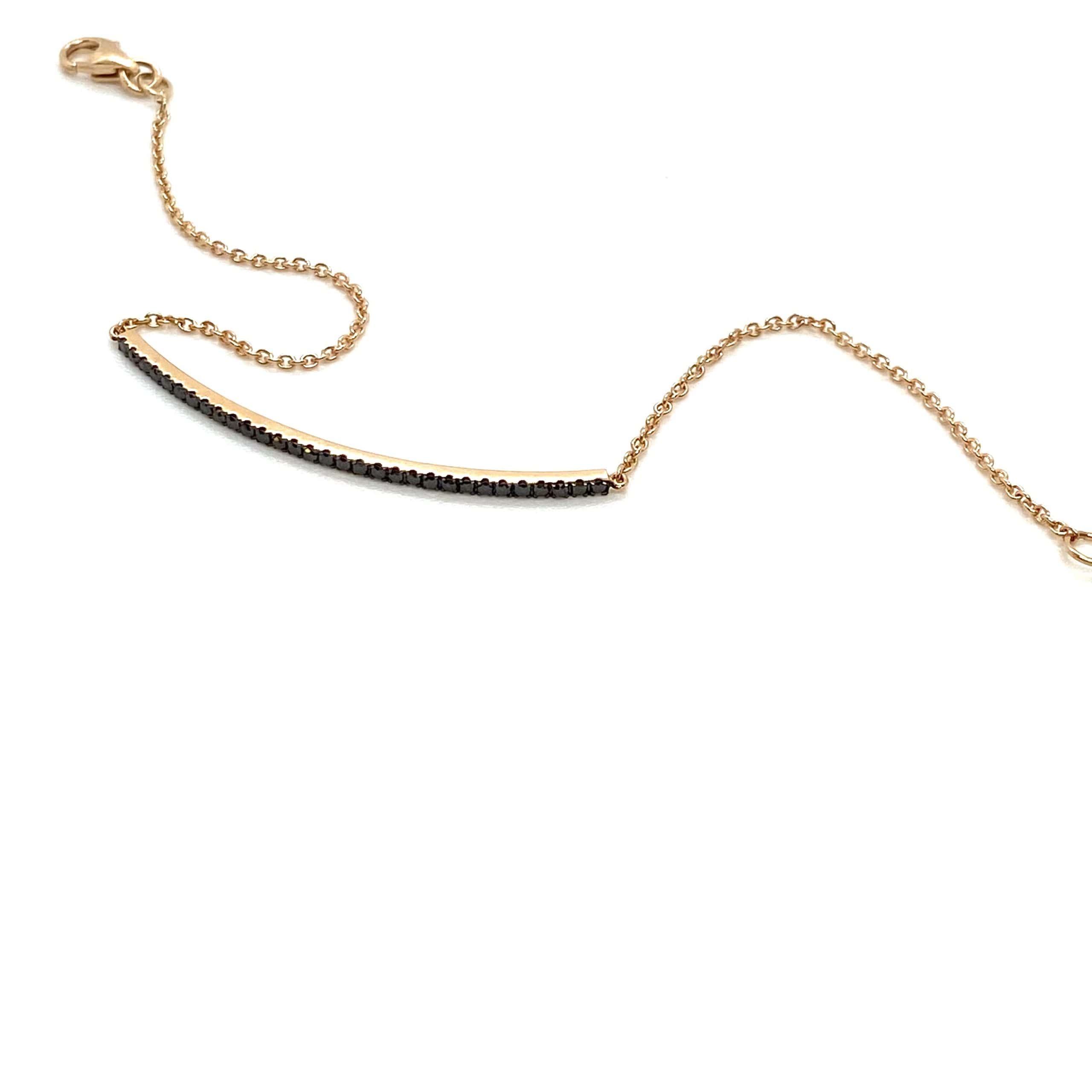 Black diamond bar bracelet — Melina Fachidis (4)