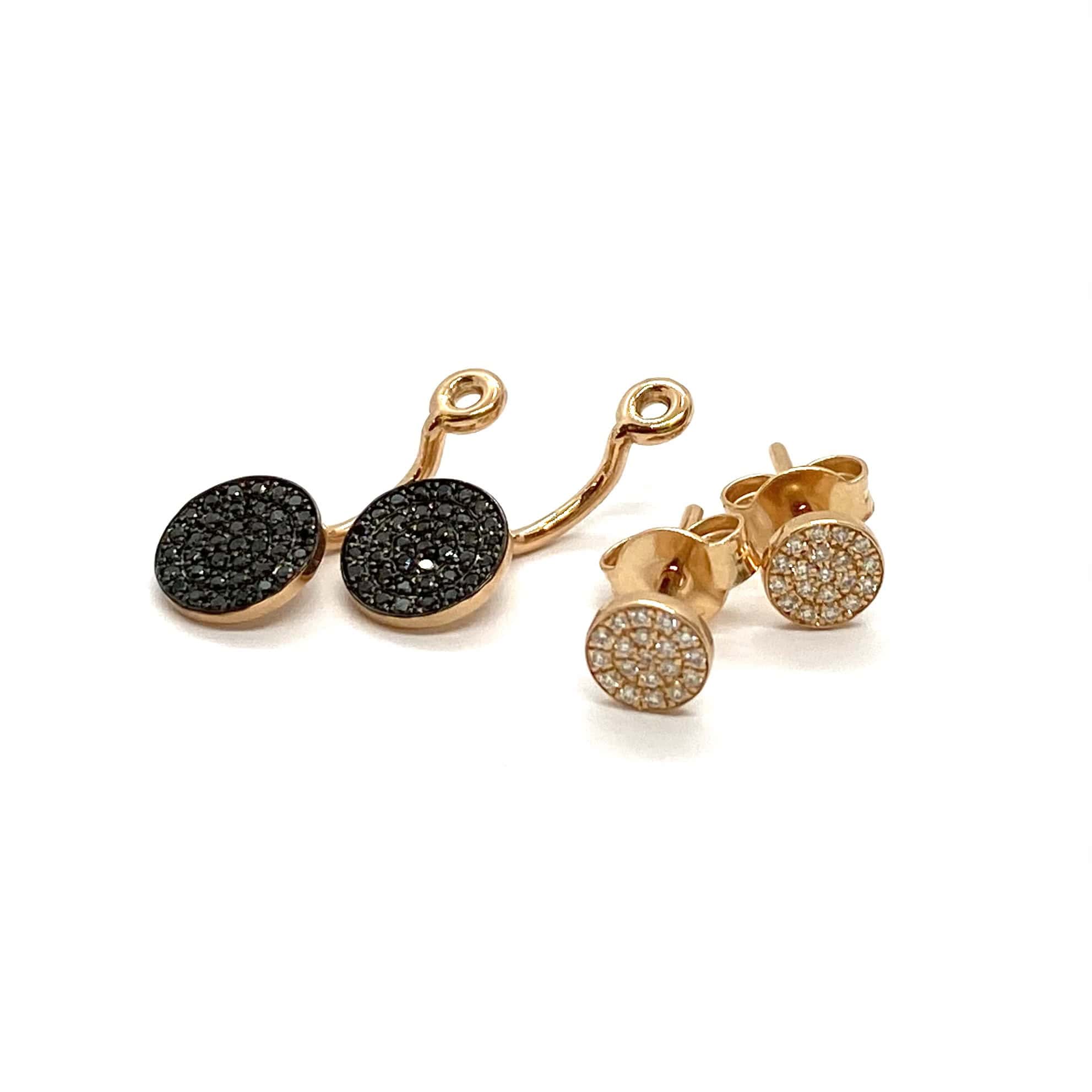 Black & white diamond detachable earrings — Melina Fachidis (4)