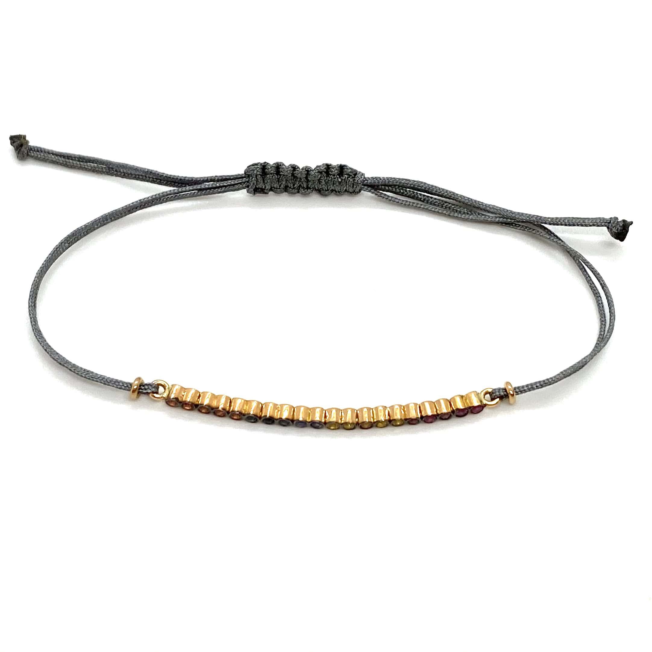 Rainbow cord tennis bracelet — Melina Fachidis (3)