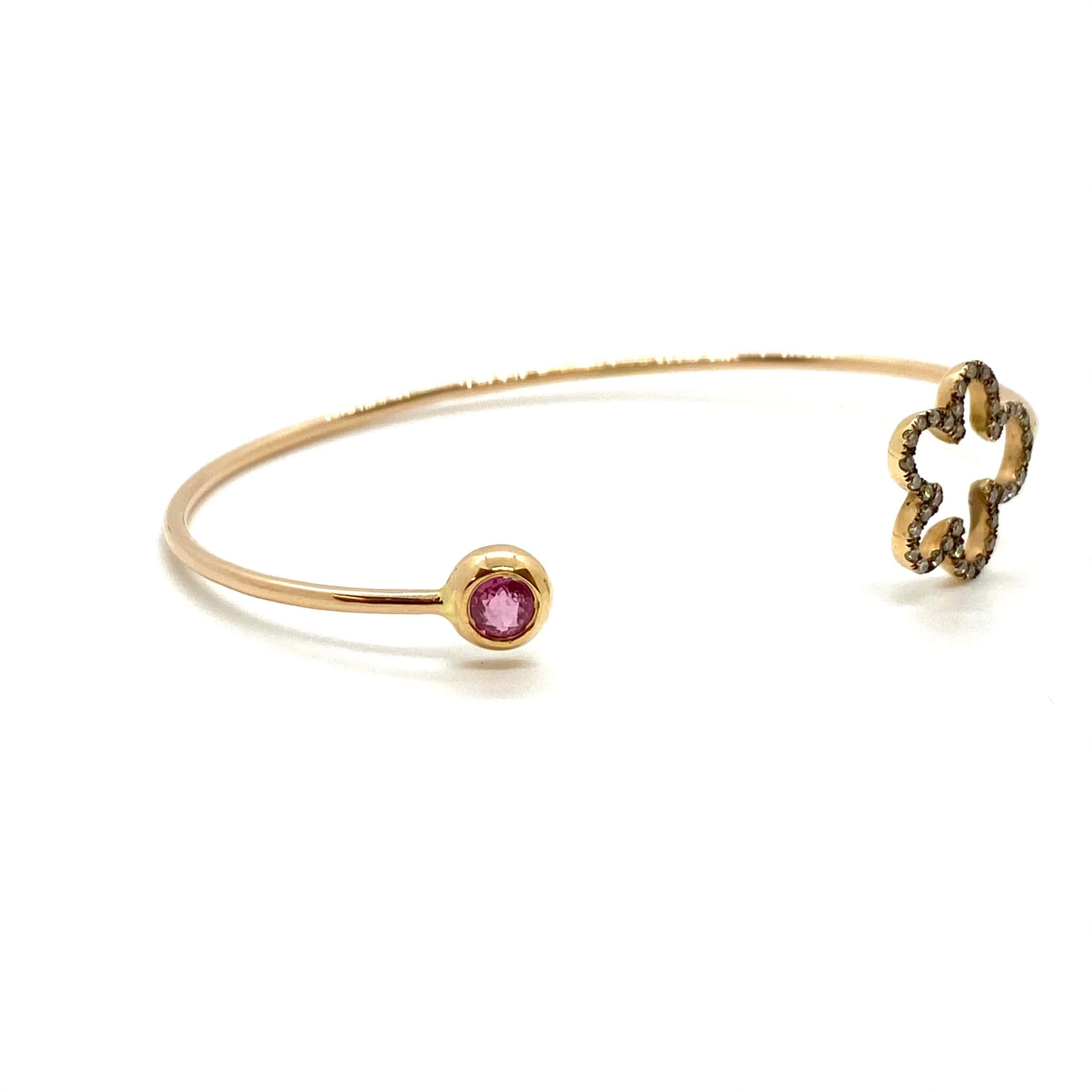Tattoo diamond open cuff bracelet — Melina Fachidis (4)