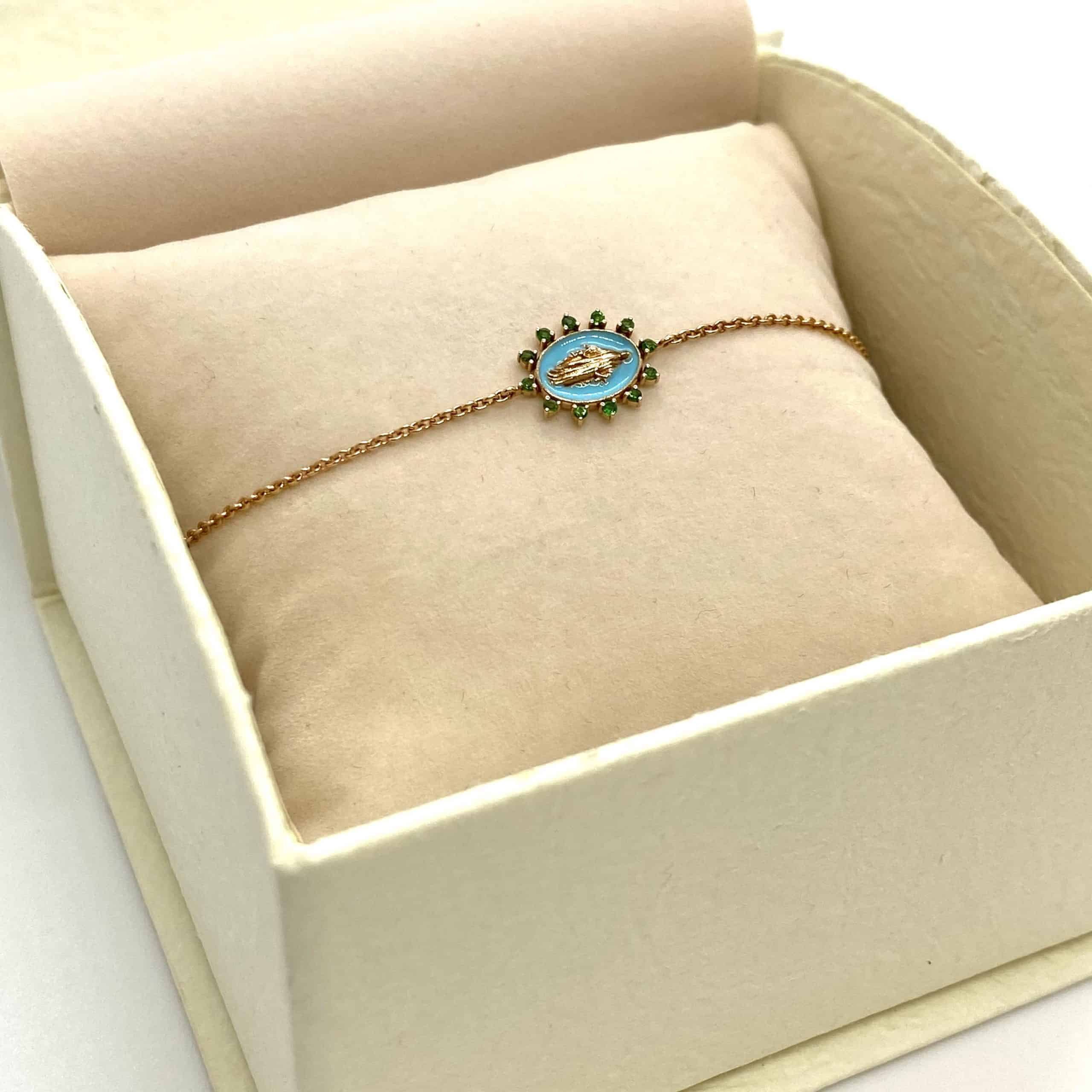 Madonna 18k rose gold oval bracelet — Melina Fachidis (5)