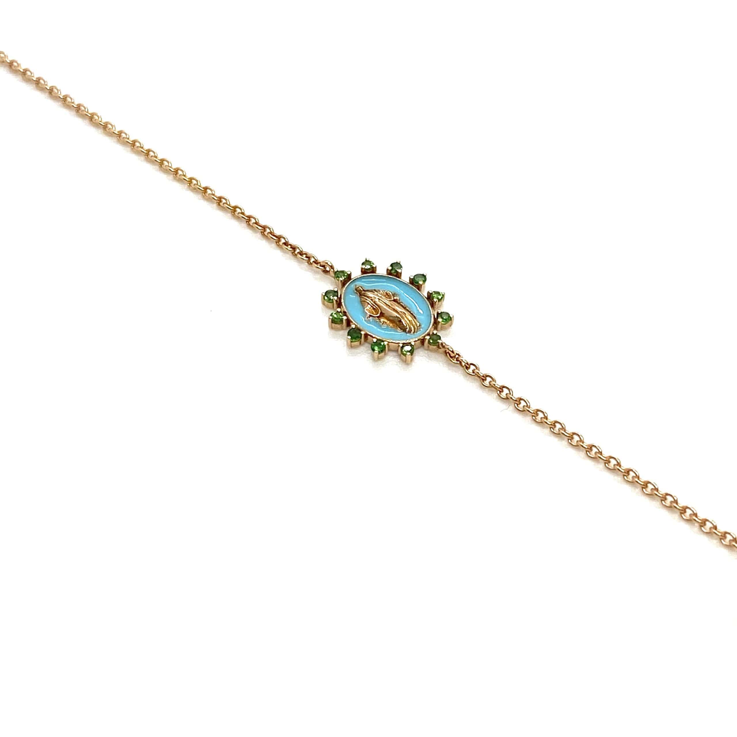 Madonna 18k rose gold oval bracelet — Melina Fachidis (4)