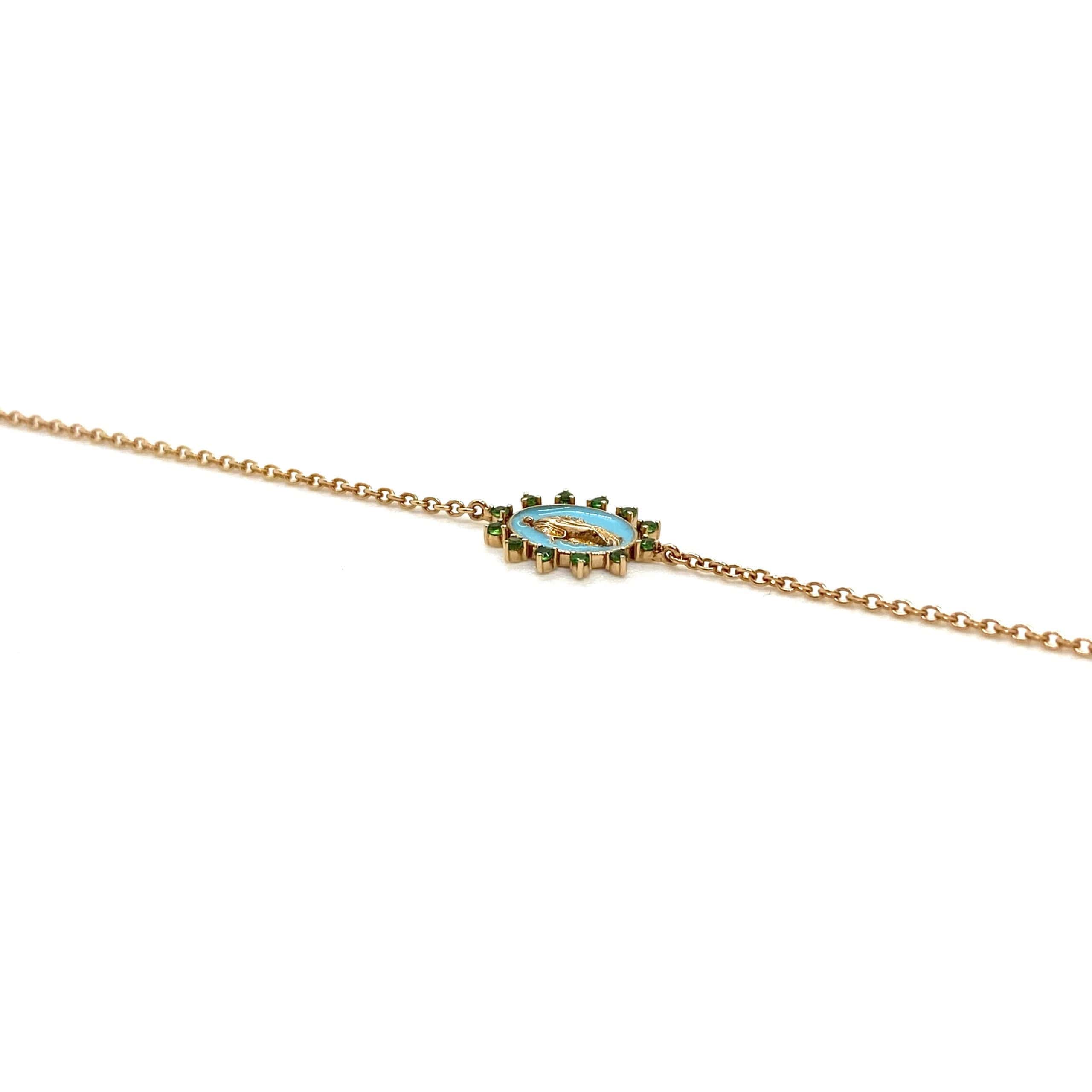 Madonna 18k rose gold oval bracelet — Melina Fachidis (3)