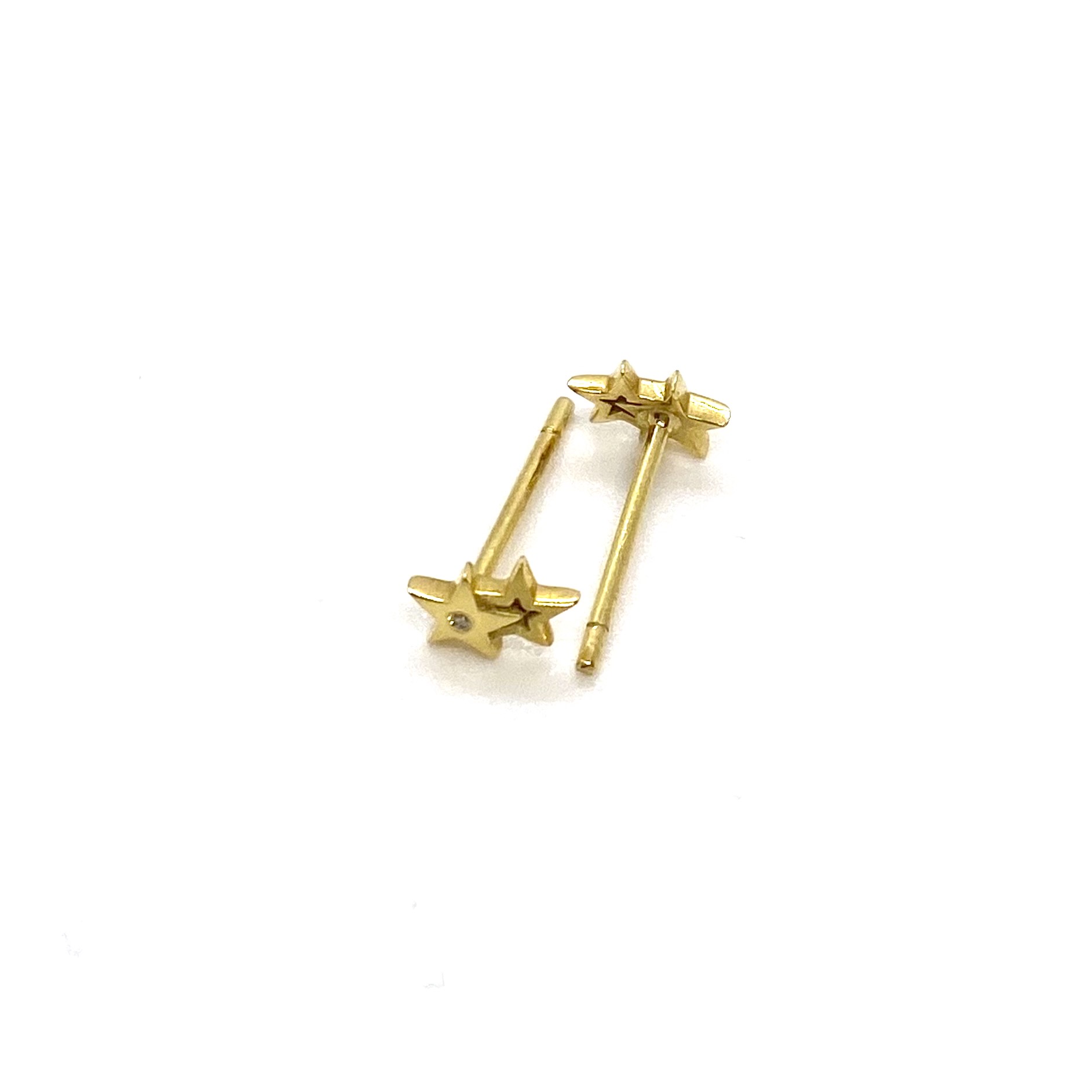 Double star diamond stud earrings — Melina Fachidis (5)
