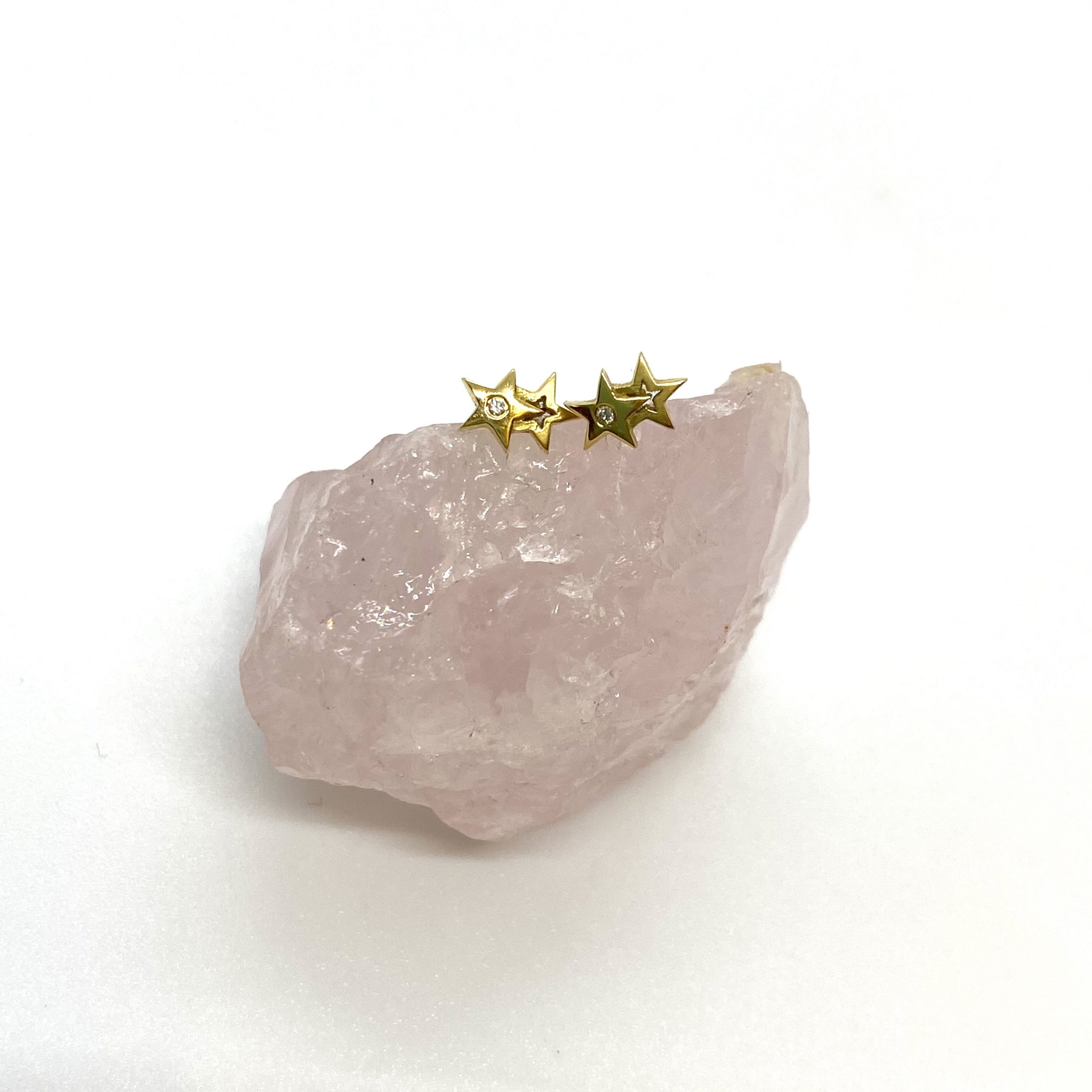 Double star diamond stud earrings — Melina Fachidis (6)