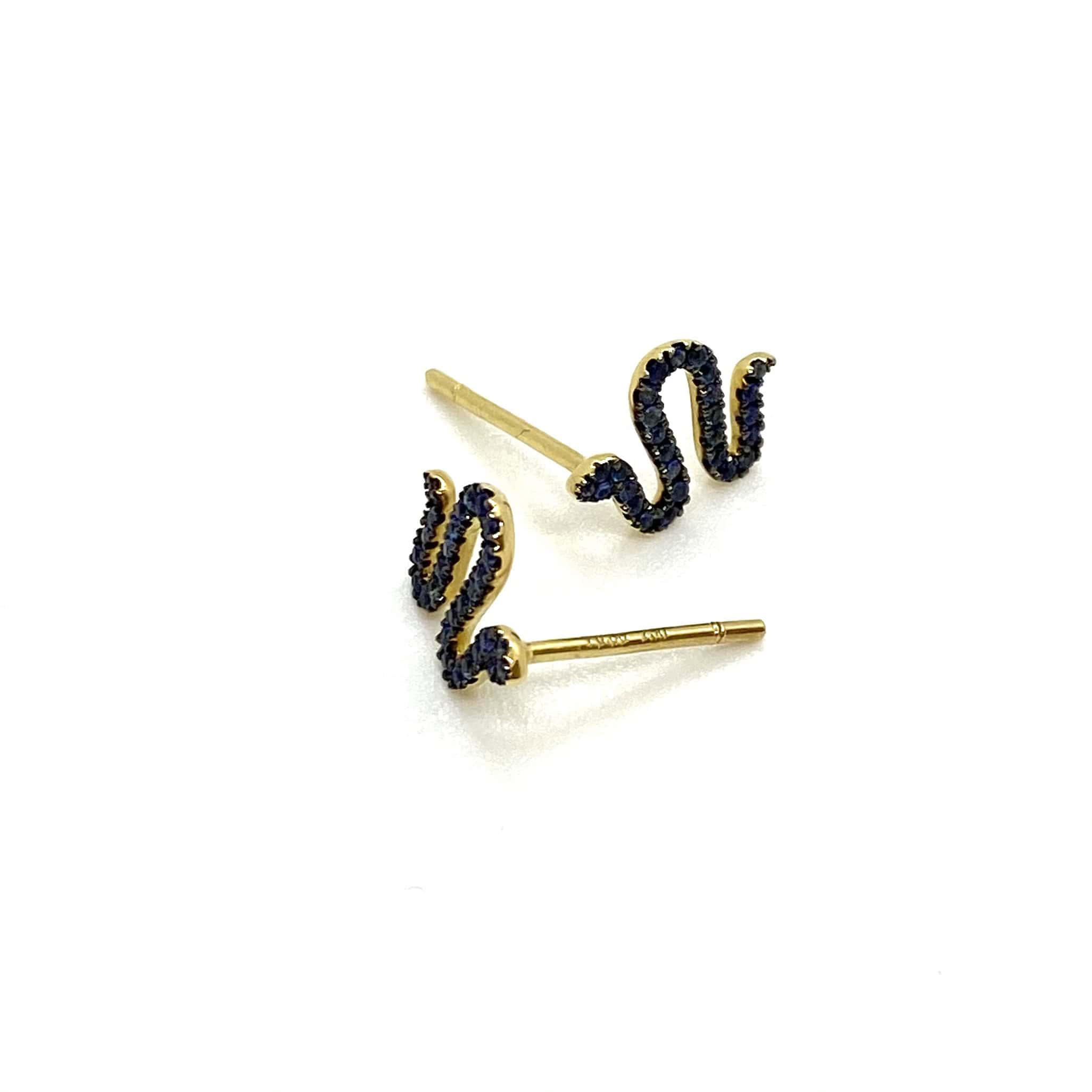 Blue sapphire snake earrings — Melina Fachidis (4)