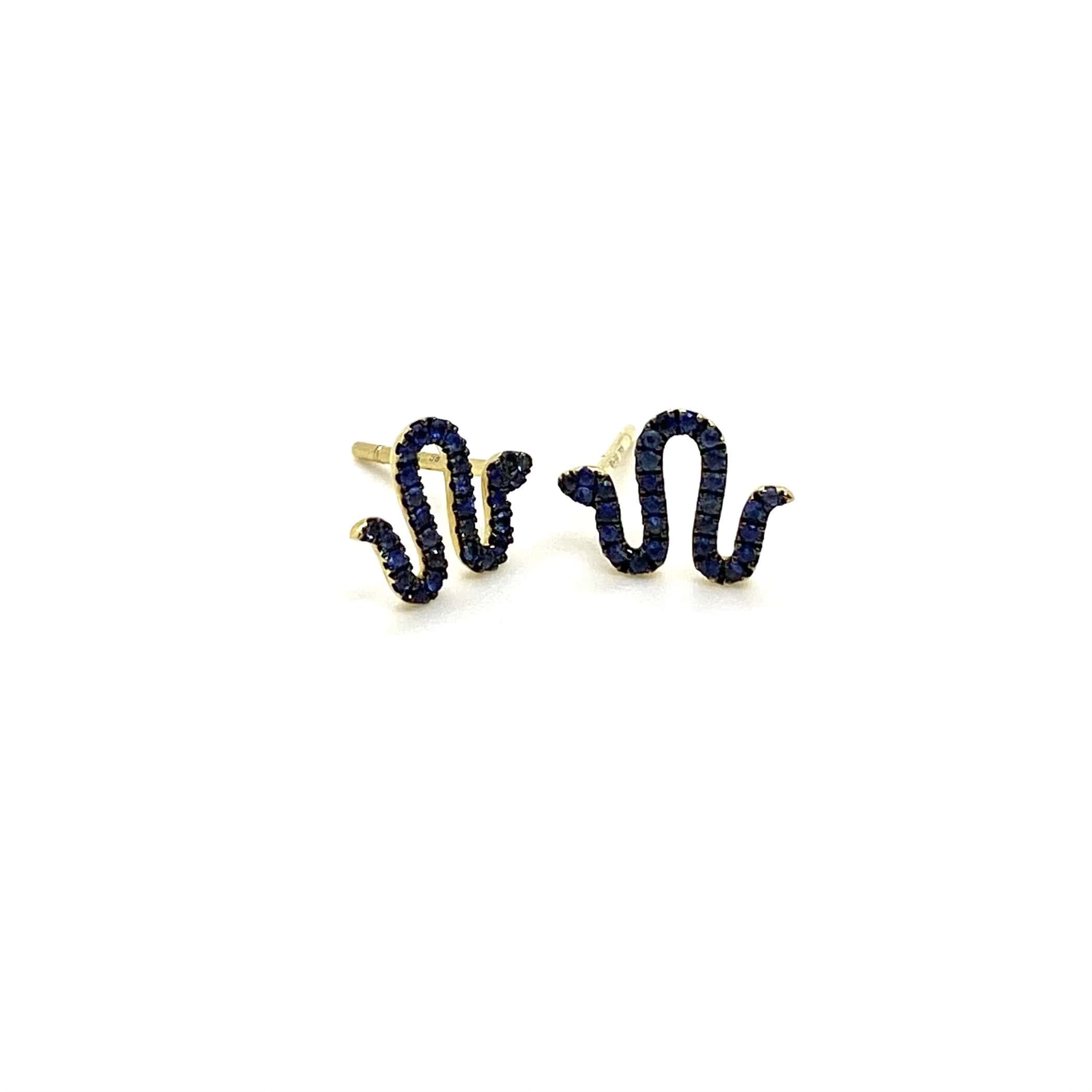 Blue sapphire snake earrings — Melina Fachidis (5)