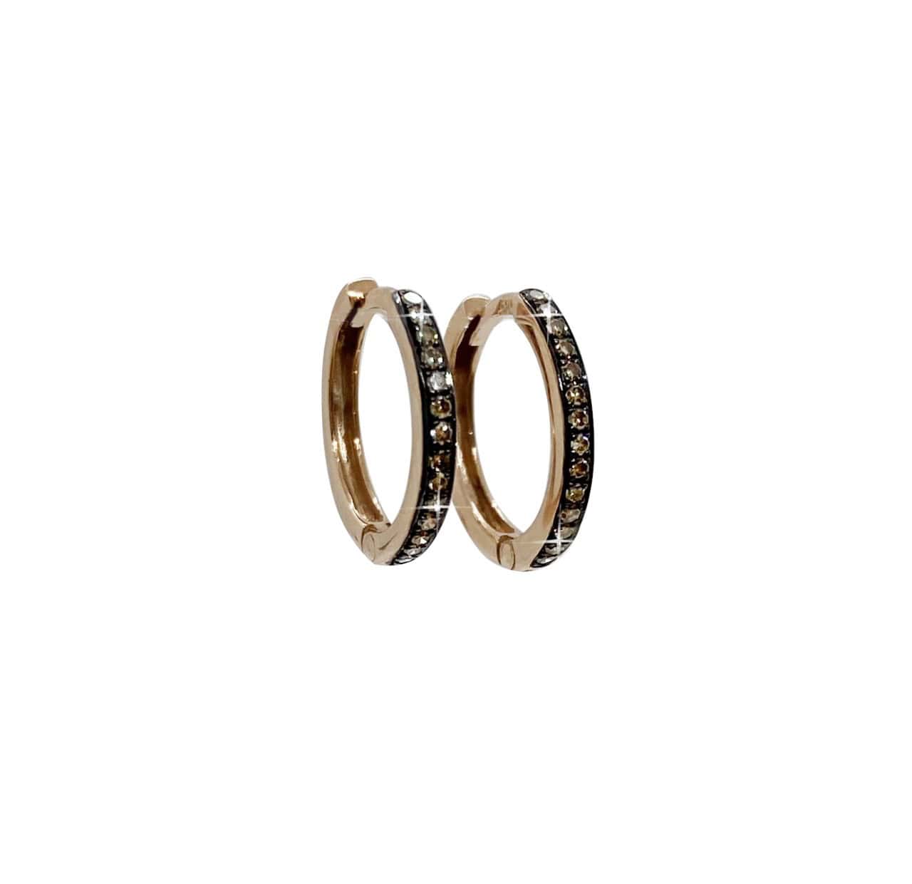 Round brown diamond hoops — Melina Fachidis (3)