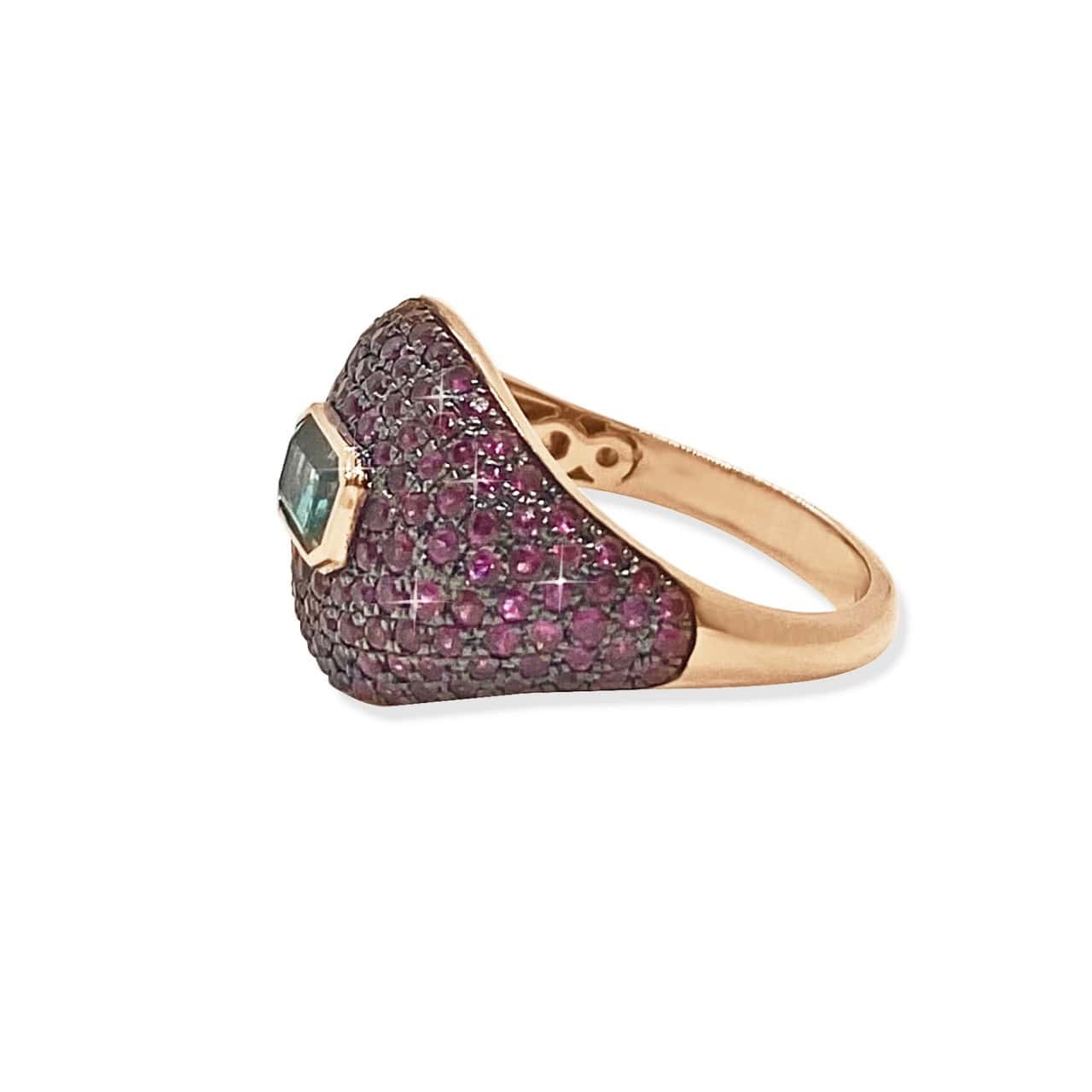 High quality ruby ring with emerald — Melina Fachidis (2)