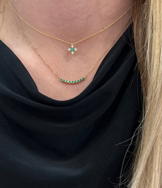 Green topaz line pendant — Melina Fachidis (7)