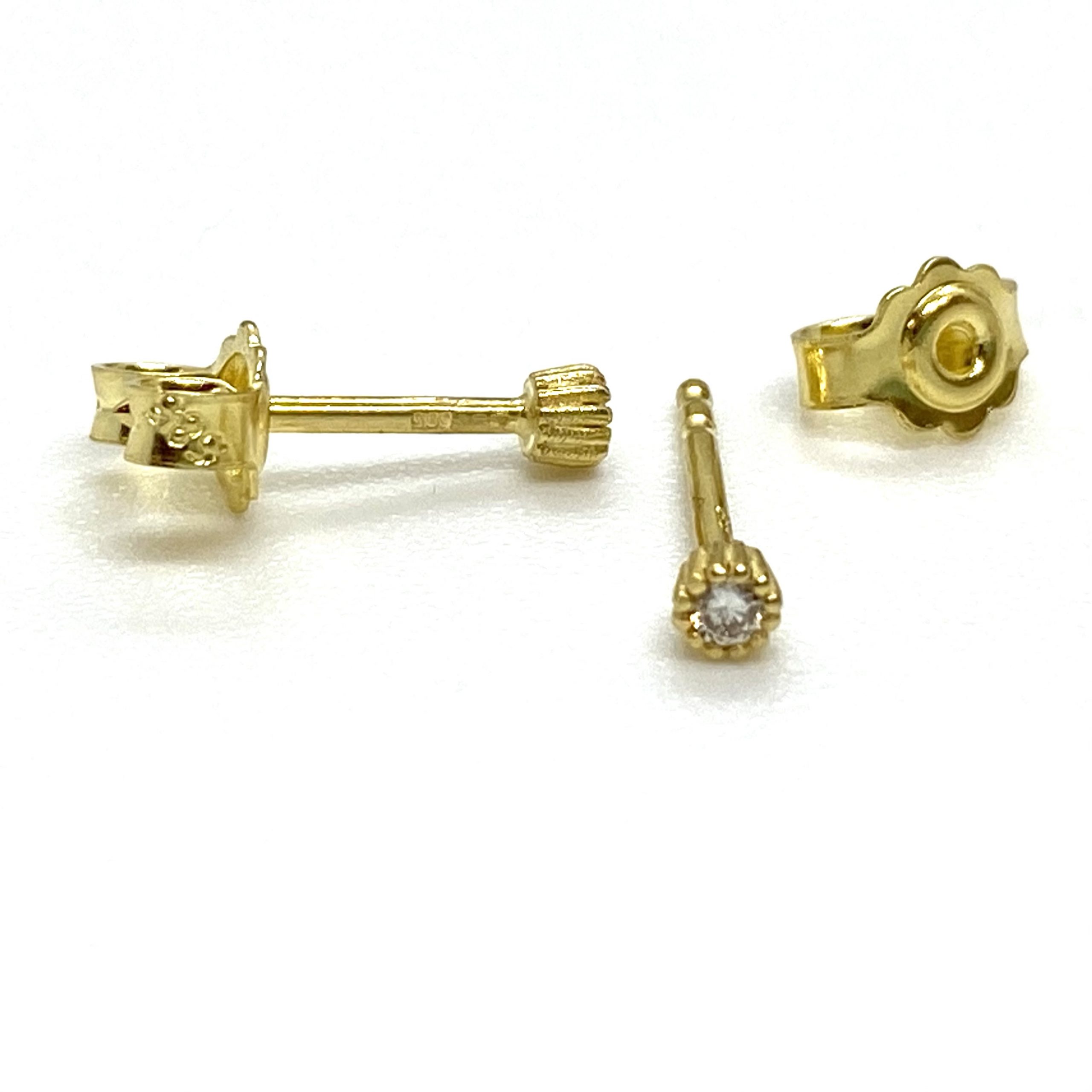 Diamond mini stud earrings — Melina Fachidis (2)