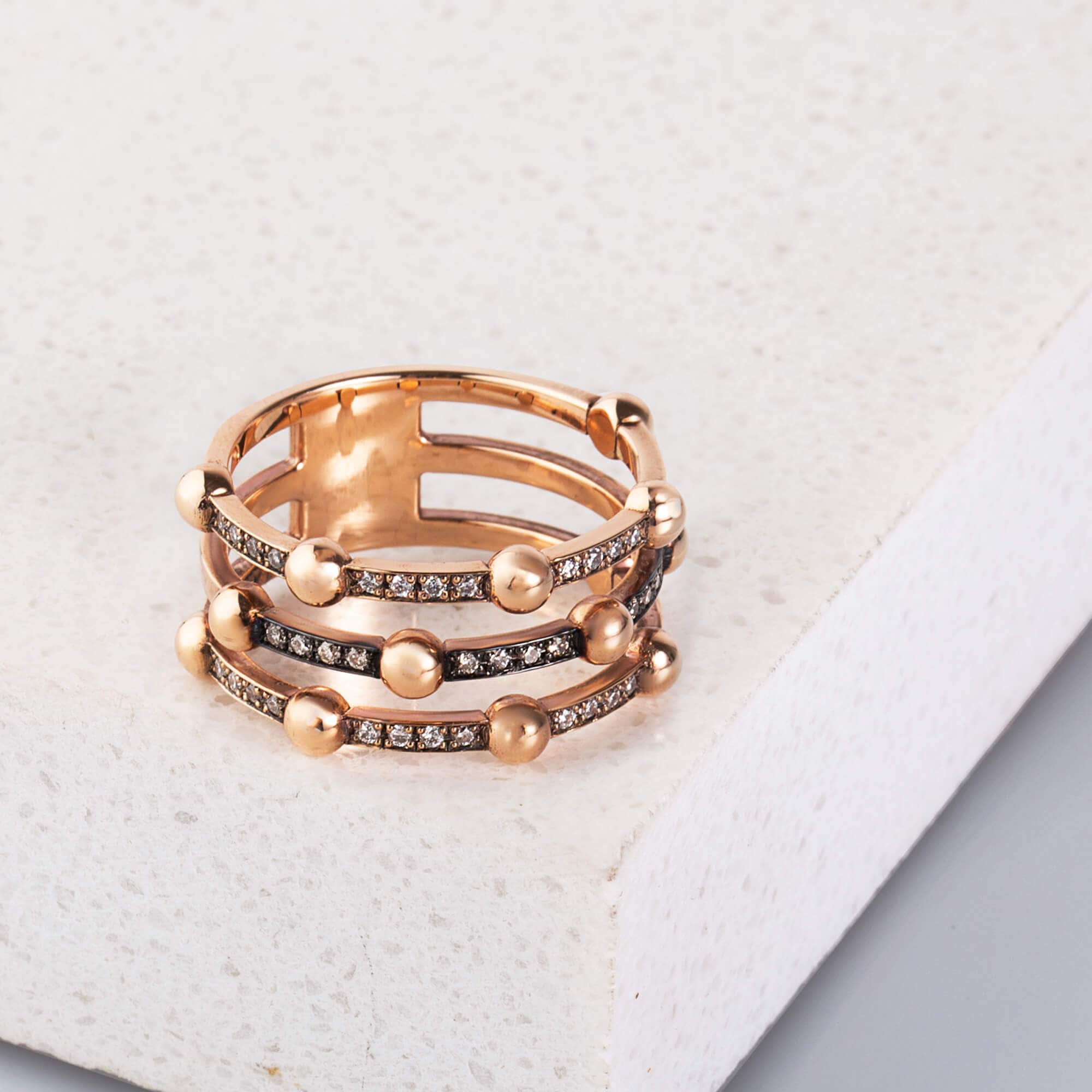 White and brown diamond statement ring — Melina Fachidis (2)