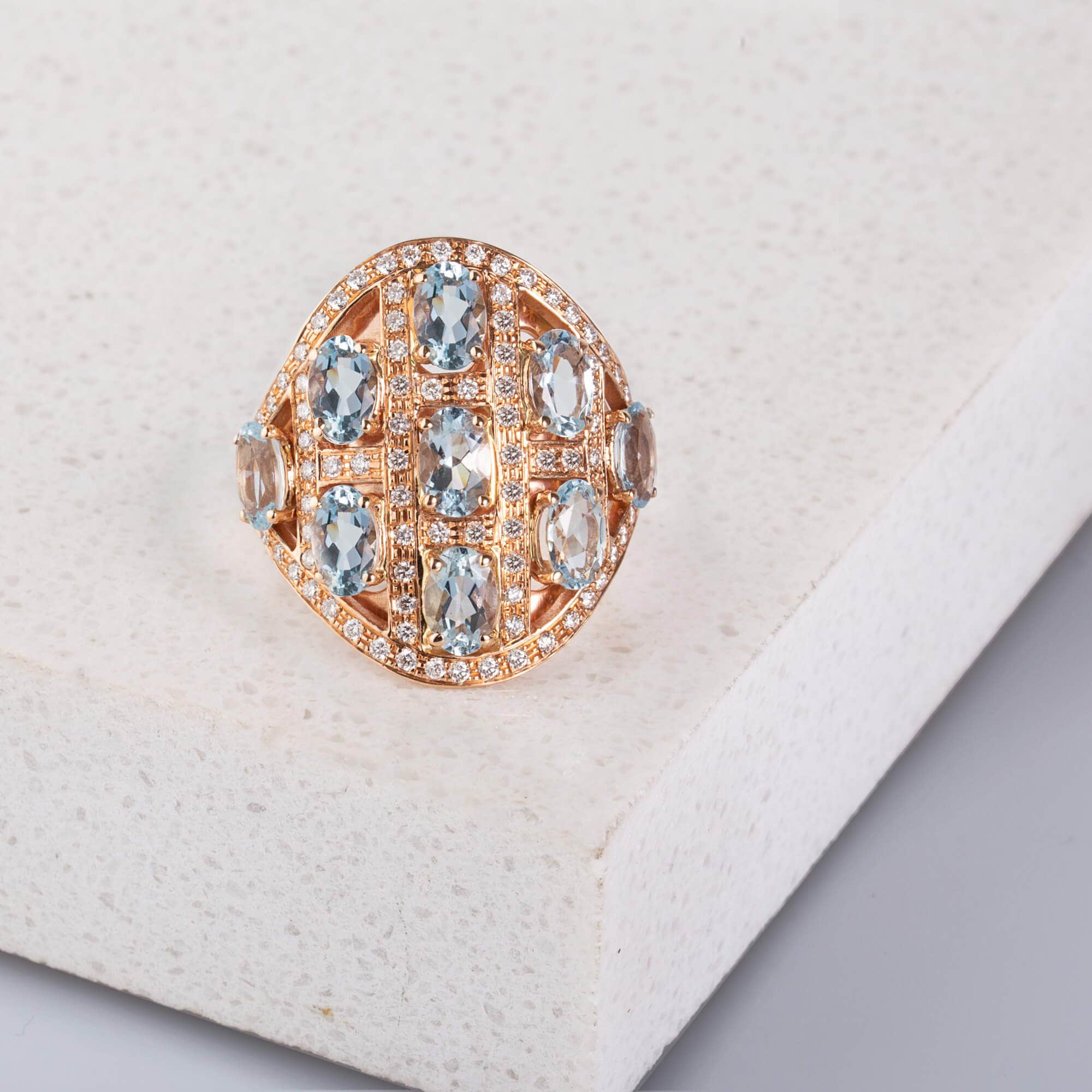 Aquamarine diamond grand ring — Melina Fachidis (2)