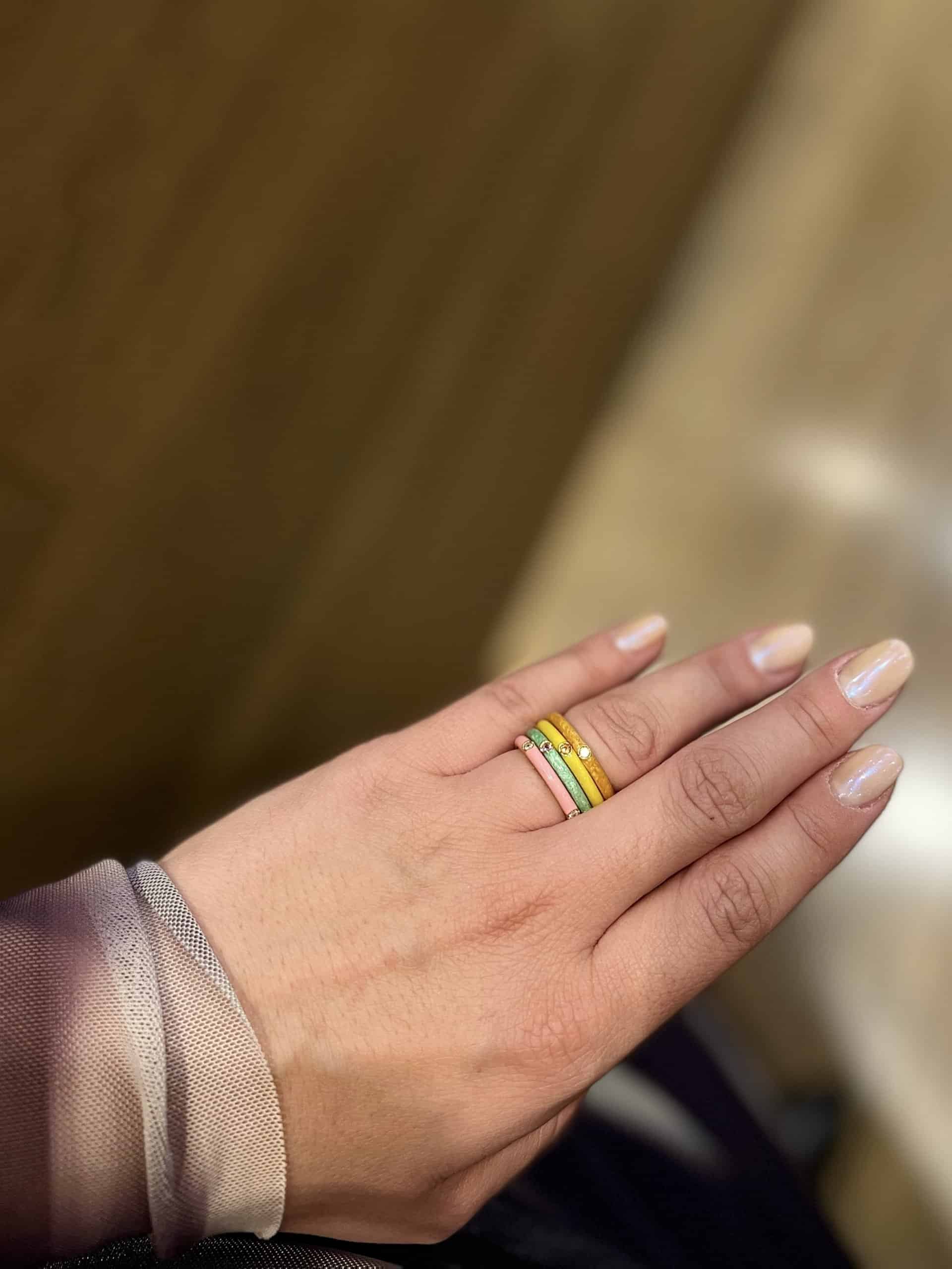 Mint green enameled band — Melina Fachidis (7)