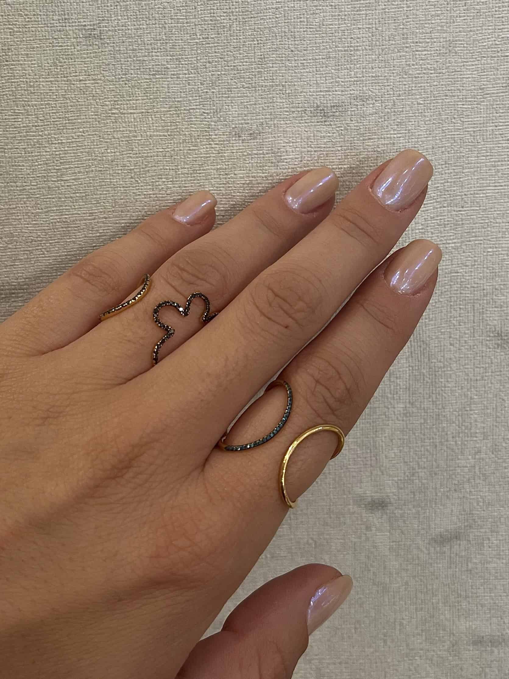 Black diamond double Tattoo ring — Melina Fachidis (9)