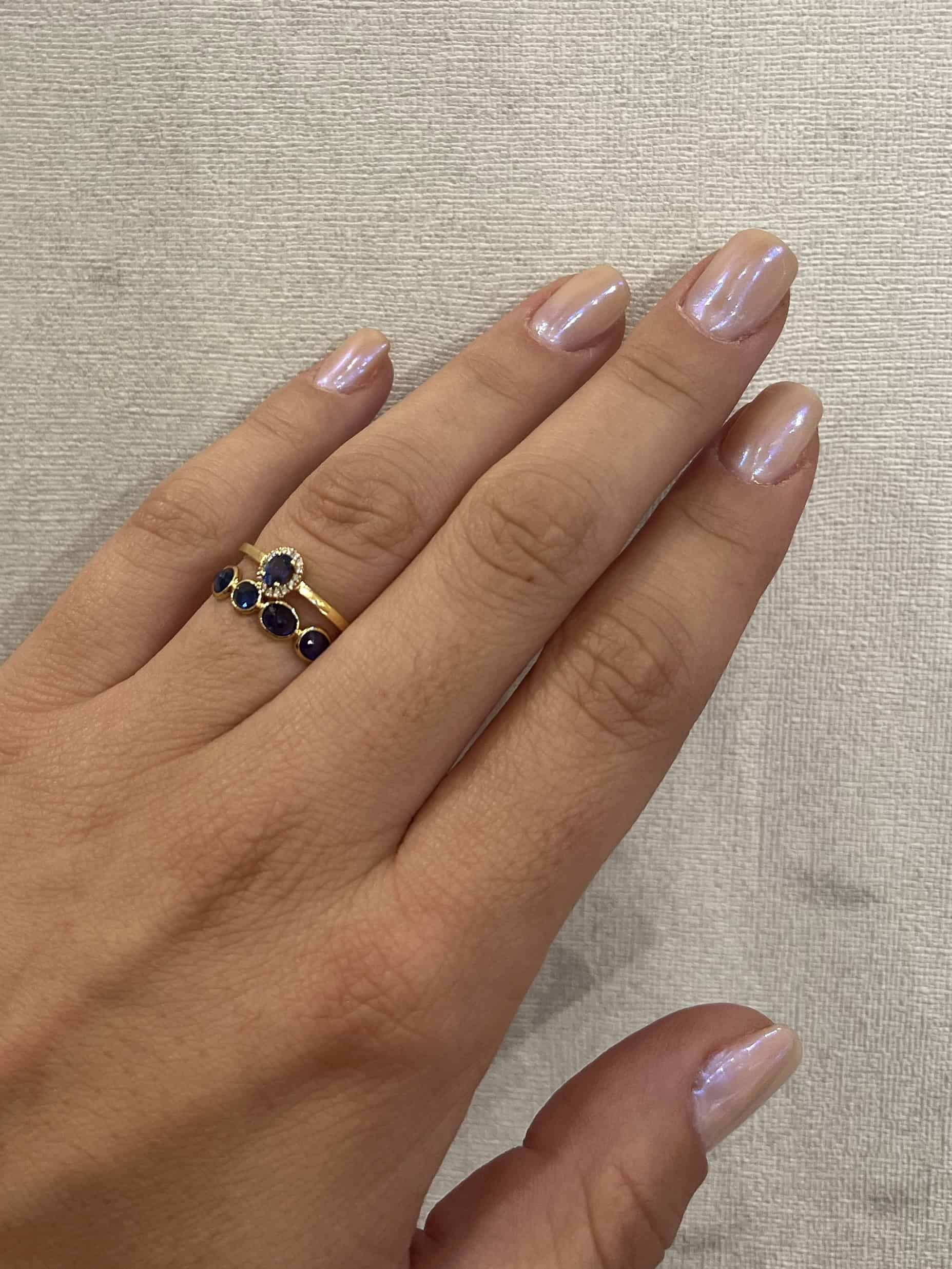 Blue sapphire Rosetta ring — Melina Fachidis (7)