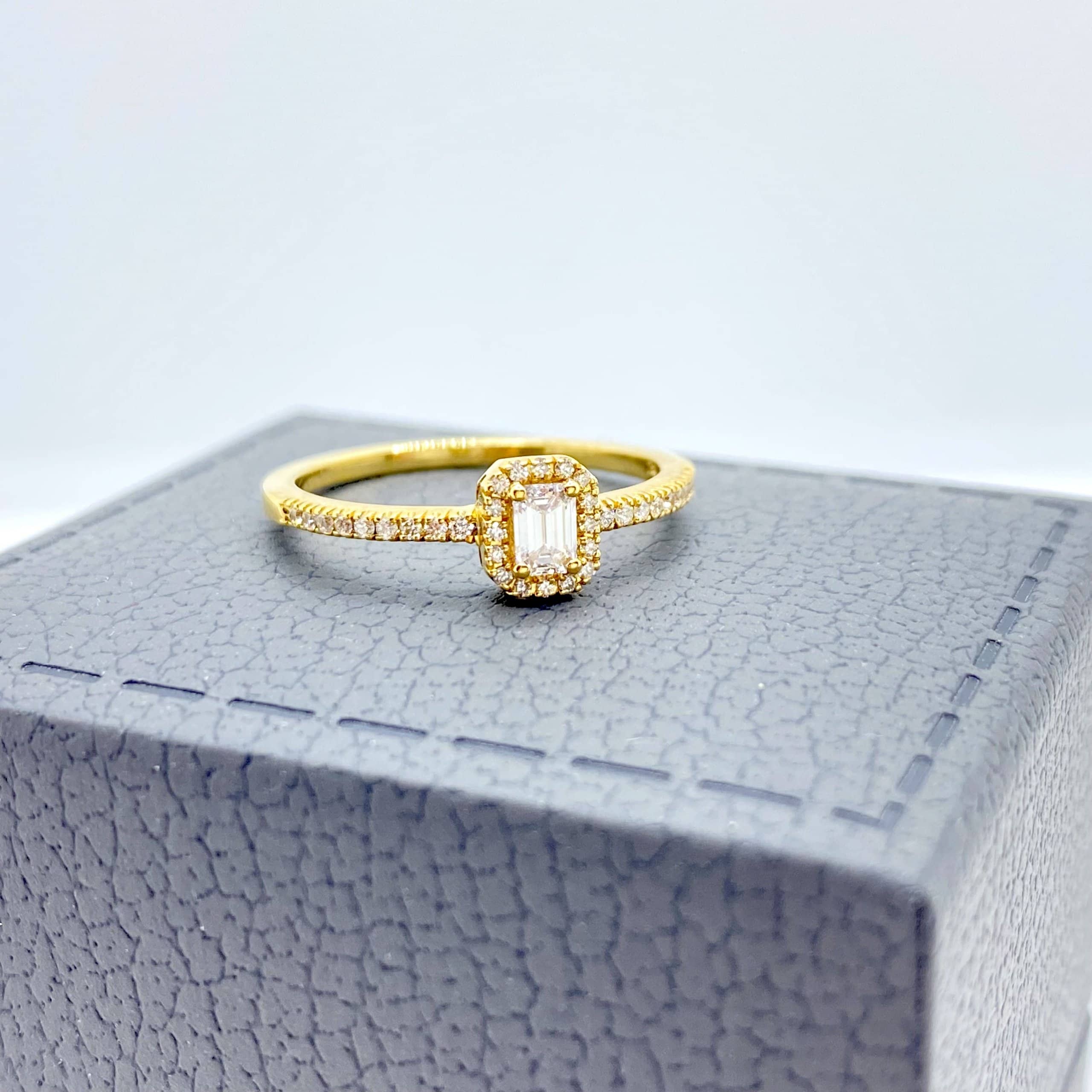 Baguette cut diamond engagement ring — Melina Fachidis (2)