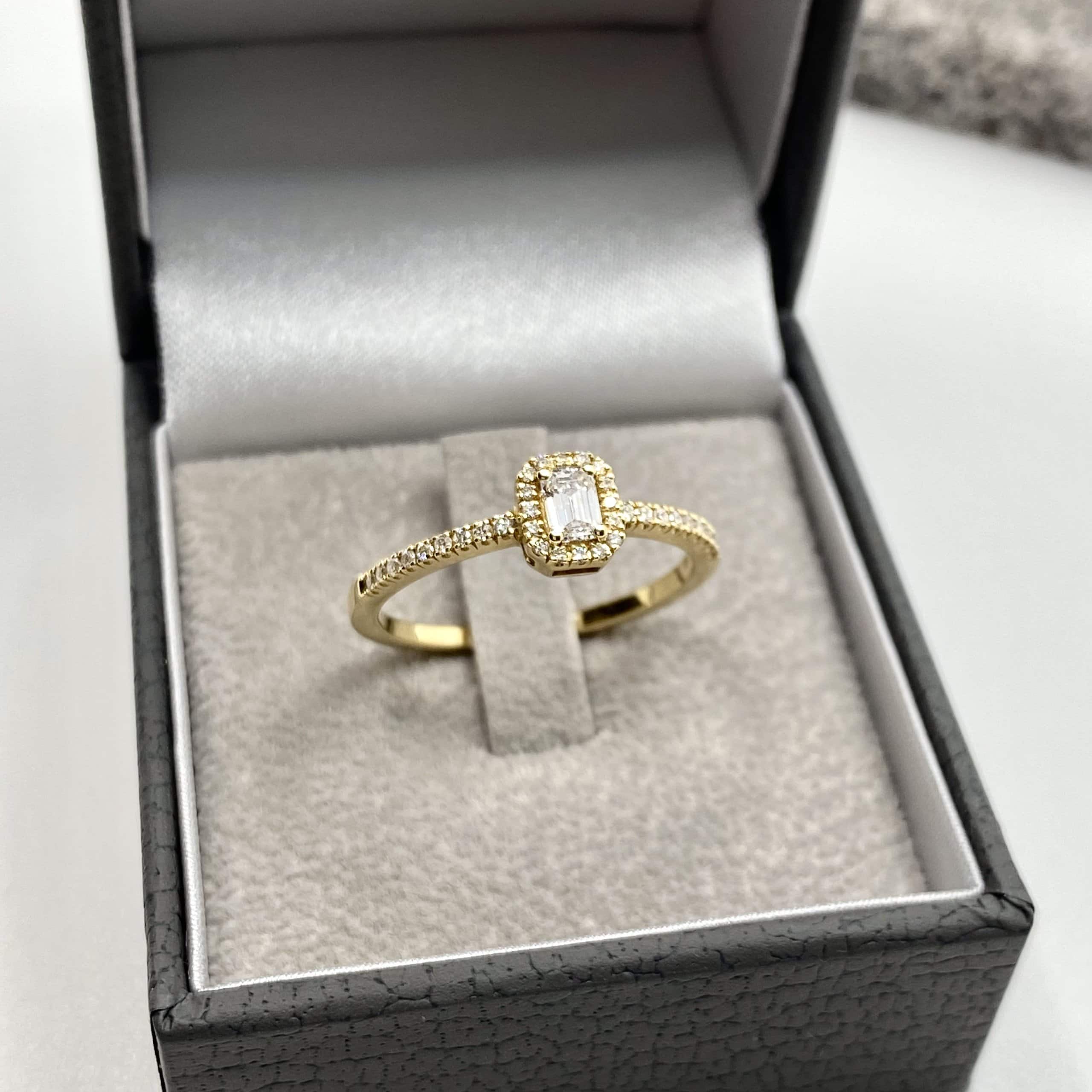 Baguette cut diamond engagement ring — Melina Fachidis (5)