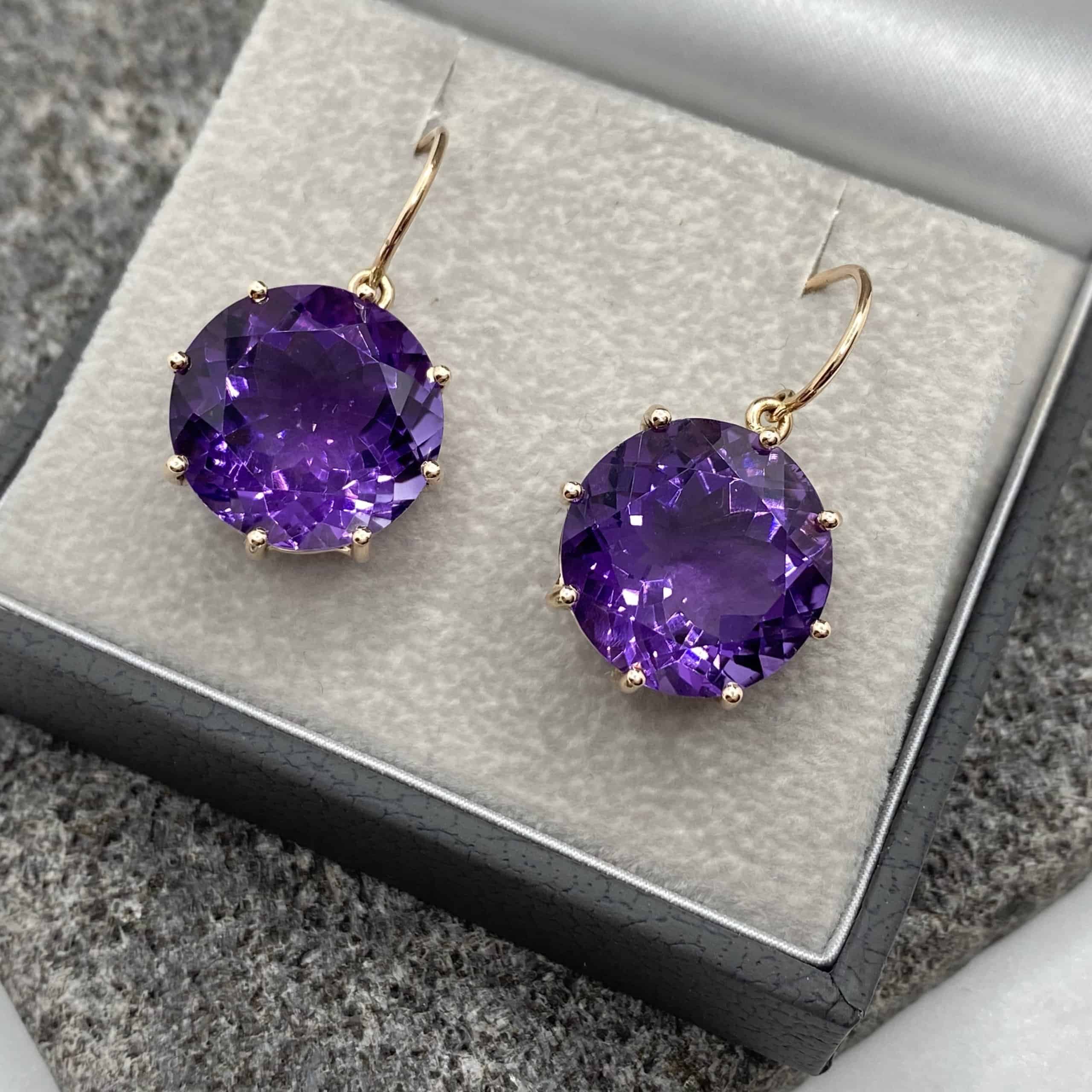 Amethyst dangle and drop earrings — Melina Fachidis (4)