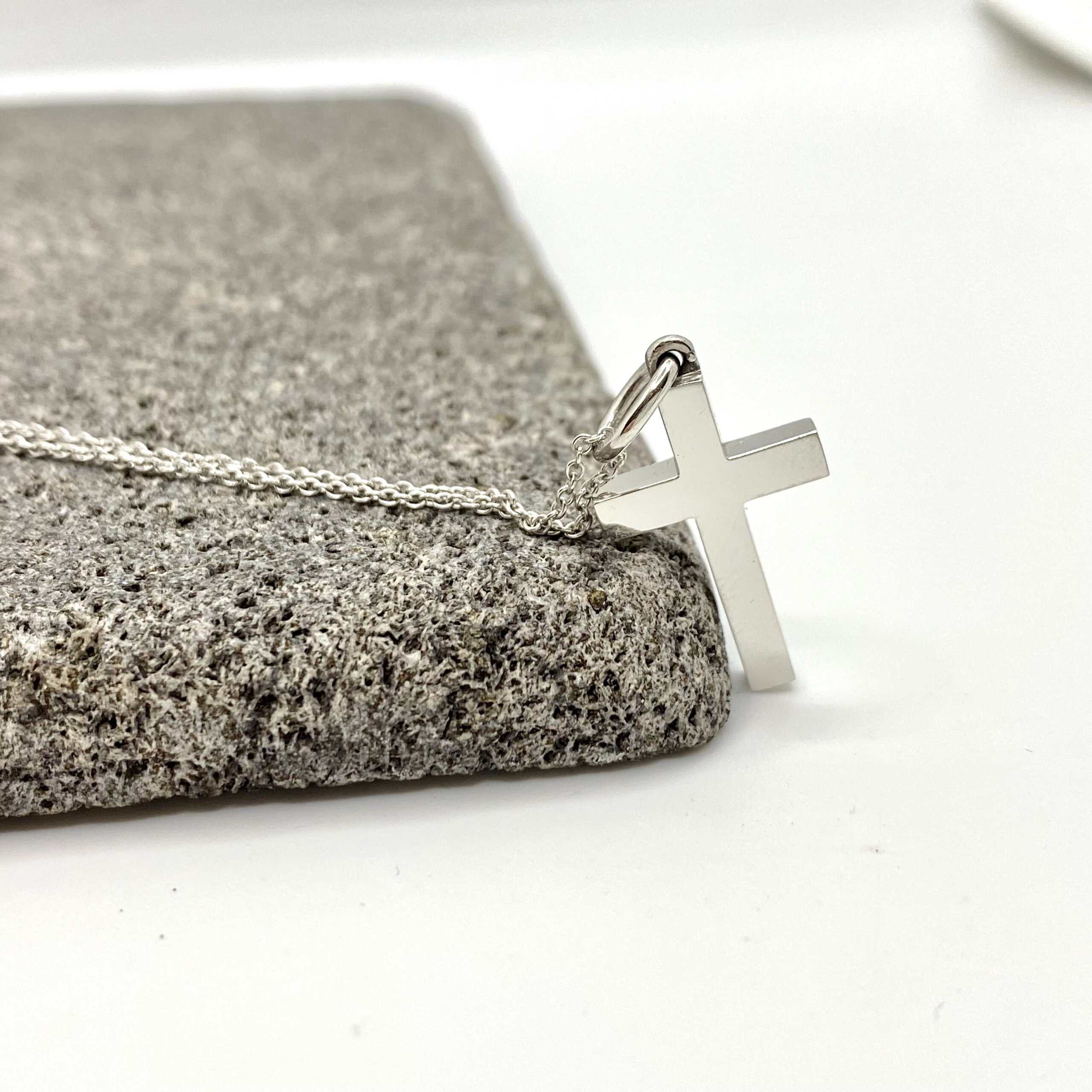 14k white gold unisex cross — Melina Fachidis (3)