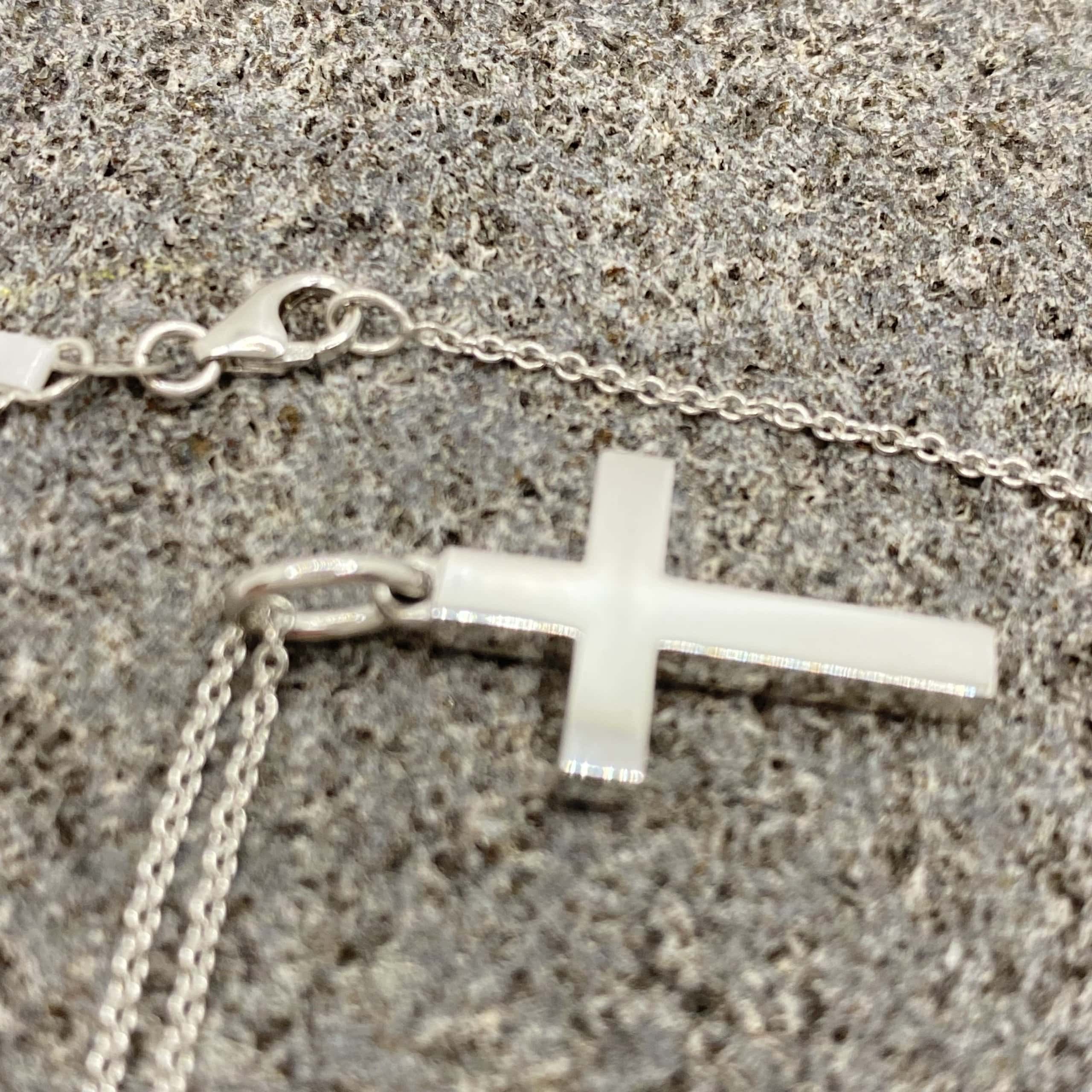 14k white gold unisex cross — Melina Fachidis (4)