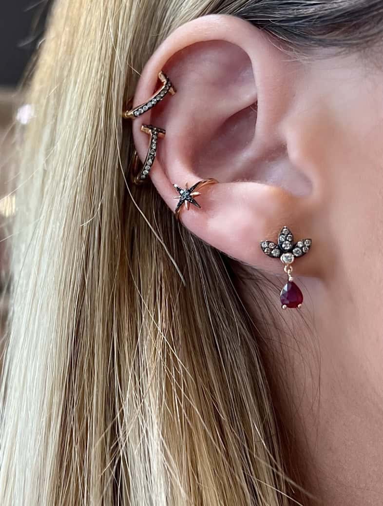Wrap cuff single star earring — Melina Fachidis (2)