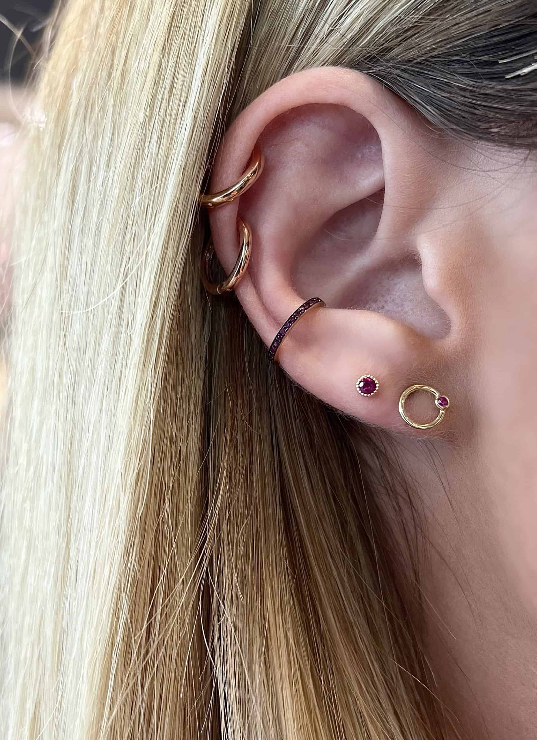 Circle earrings with rubies — Melina Fachidis (3)