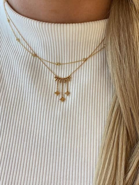 Three hanging stars diamond necklace — Melina Fachidis (4)